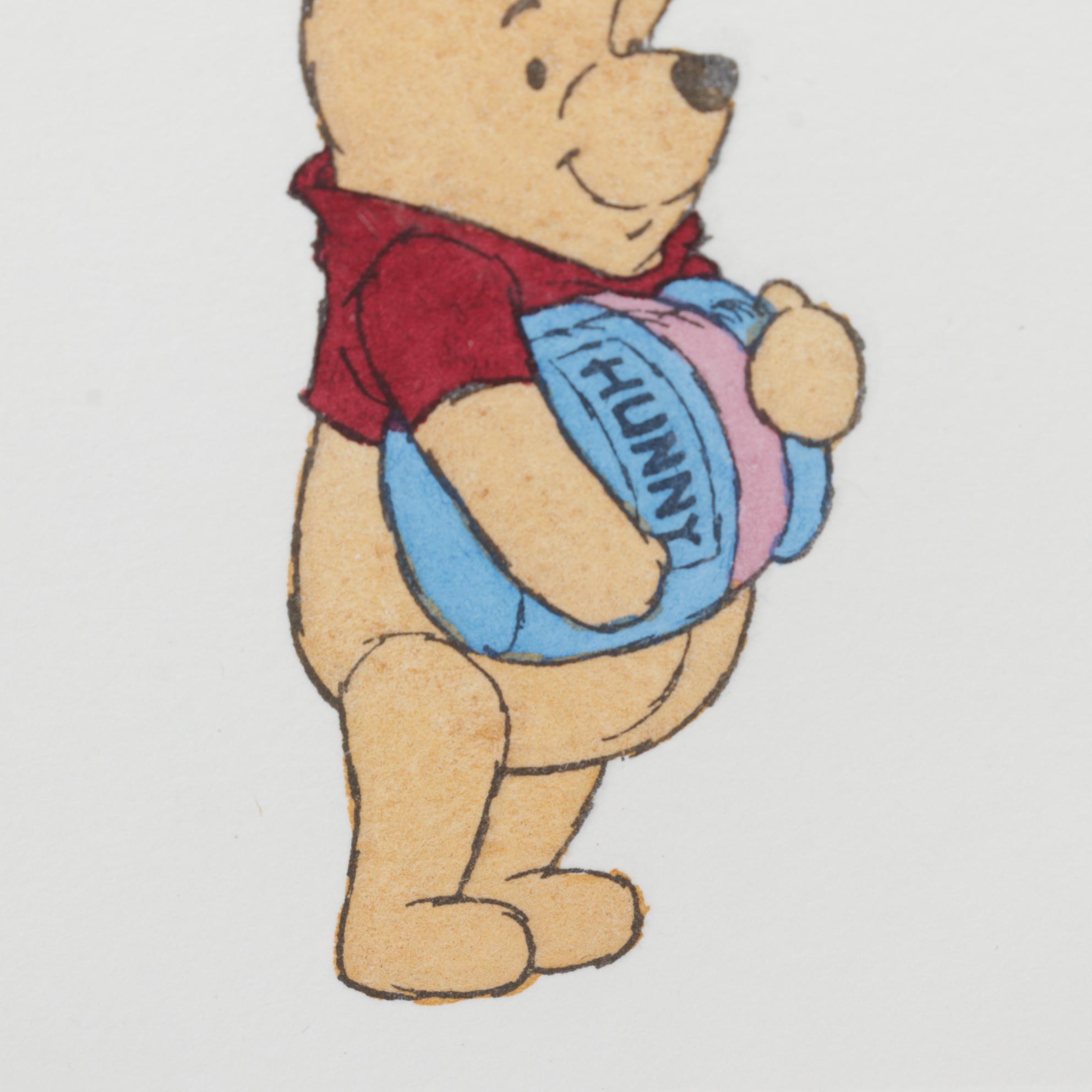 Sowa & Reiser for Disney Hand-Colored Etching "Winnie the Pooh," Circa 2008