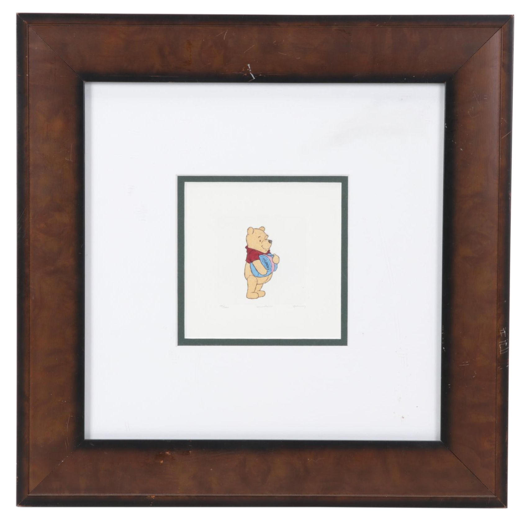 Sowa & Reiser for Disney Hand-Colored Etching "Winnie the Pooh," Circa 2008