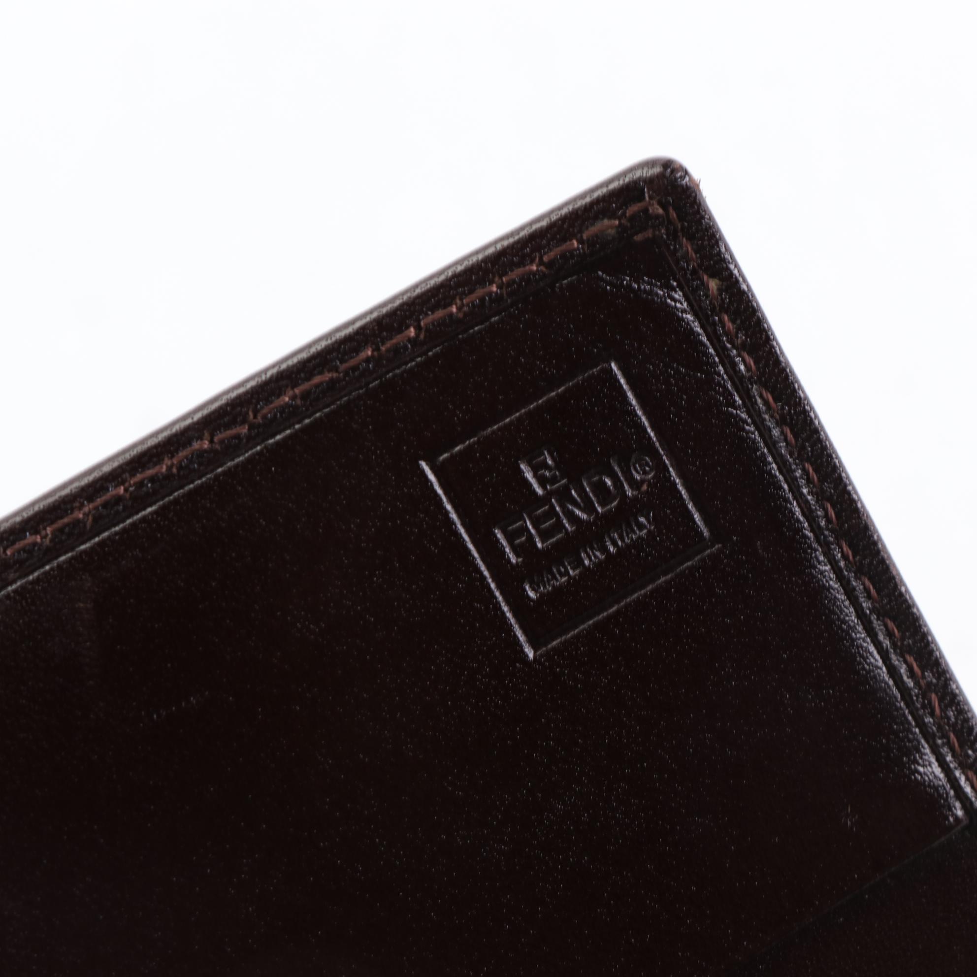 Fendi Continental Wallet in Zucca Canvas and Leather