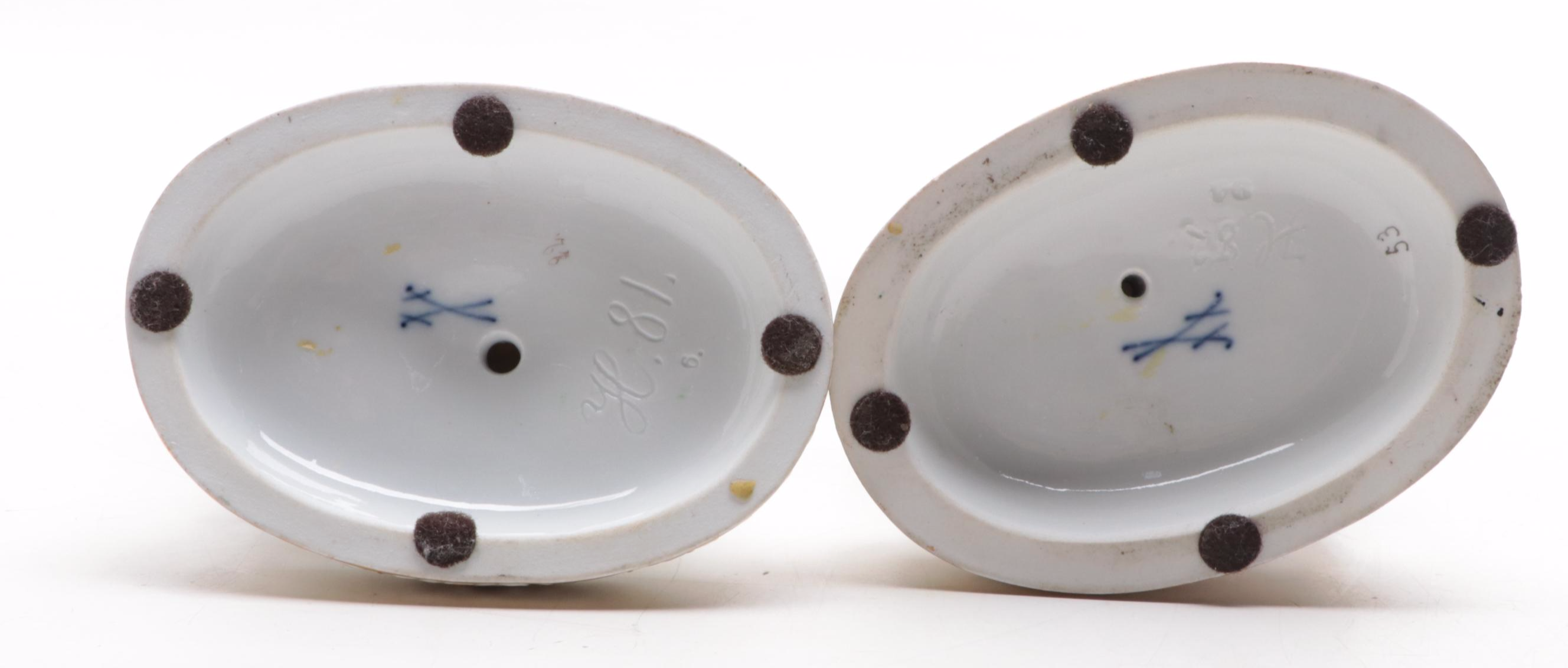 Meissen Porcelain Boy and Girl with Goats Figurines