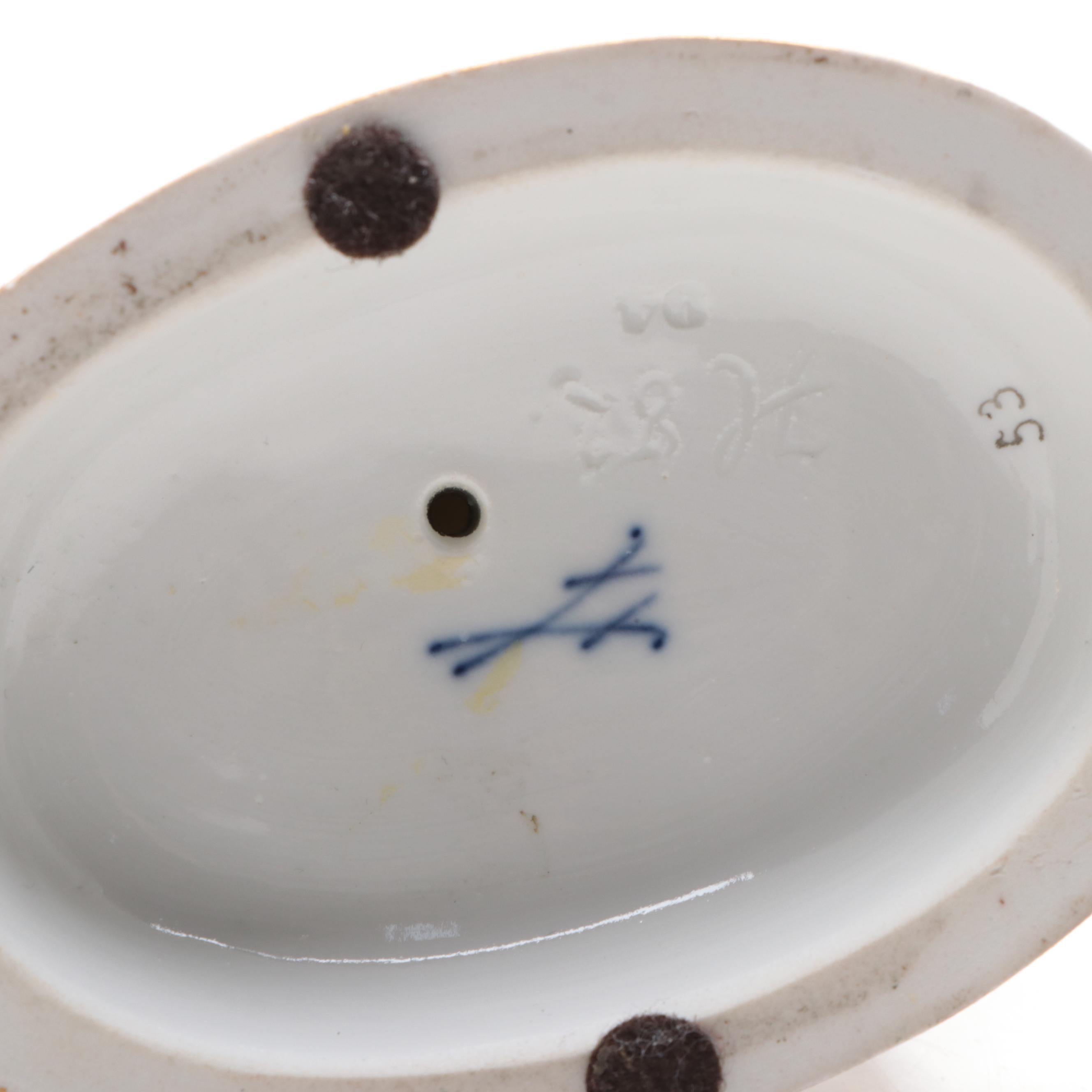 Meissen Porcelain Boy and Girl with Goats Figurines