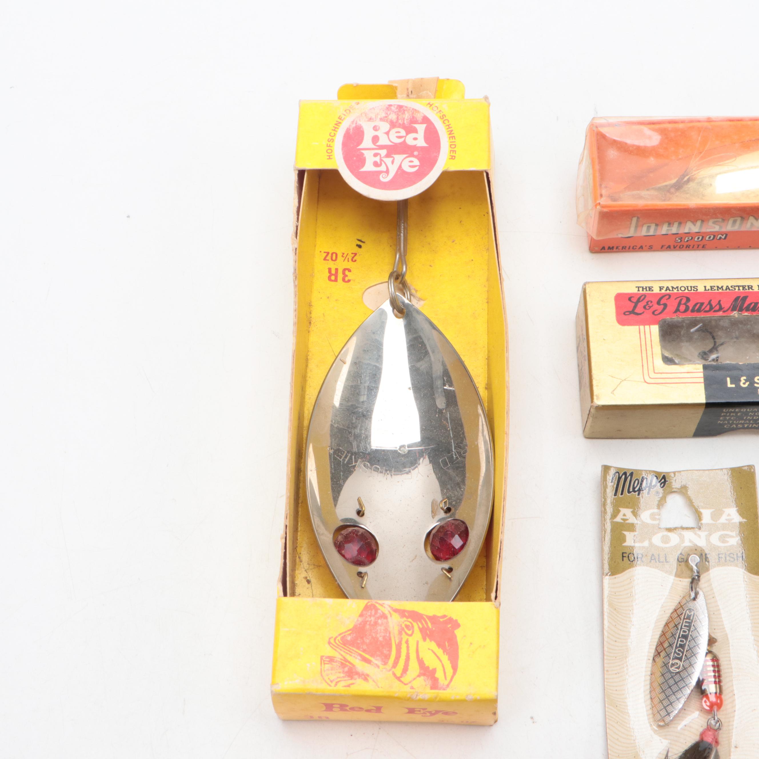 Hofschneider "Red Eye" Spoon with Assorted Lure Collection