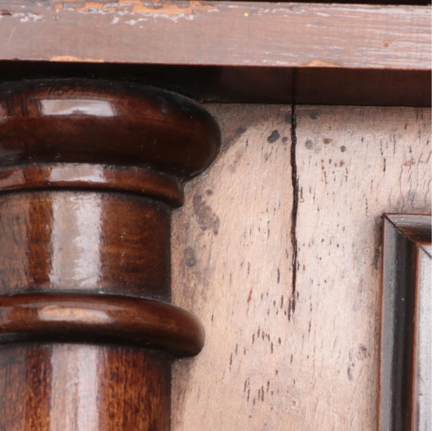 Late Victorian Wood Wall Clock with Thermometer and Barometer