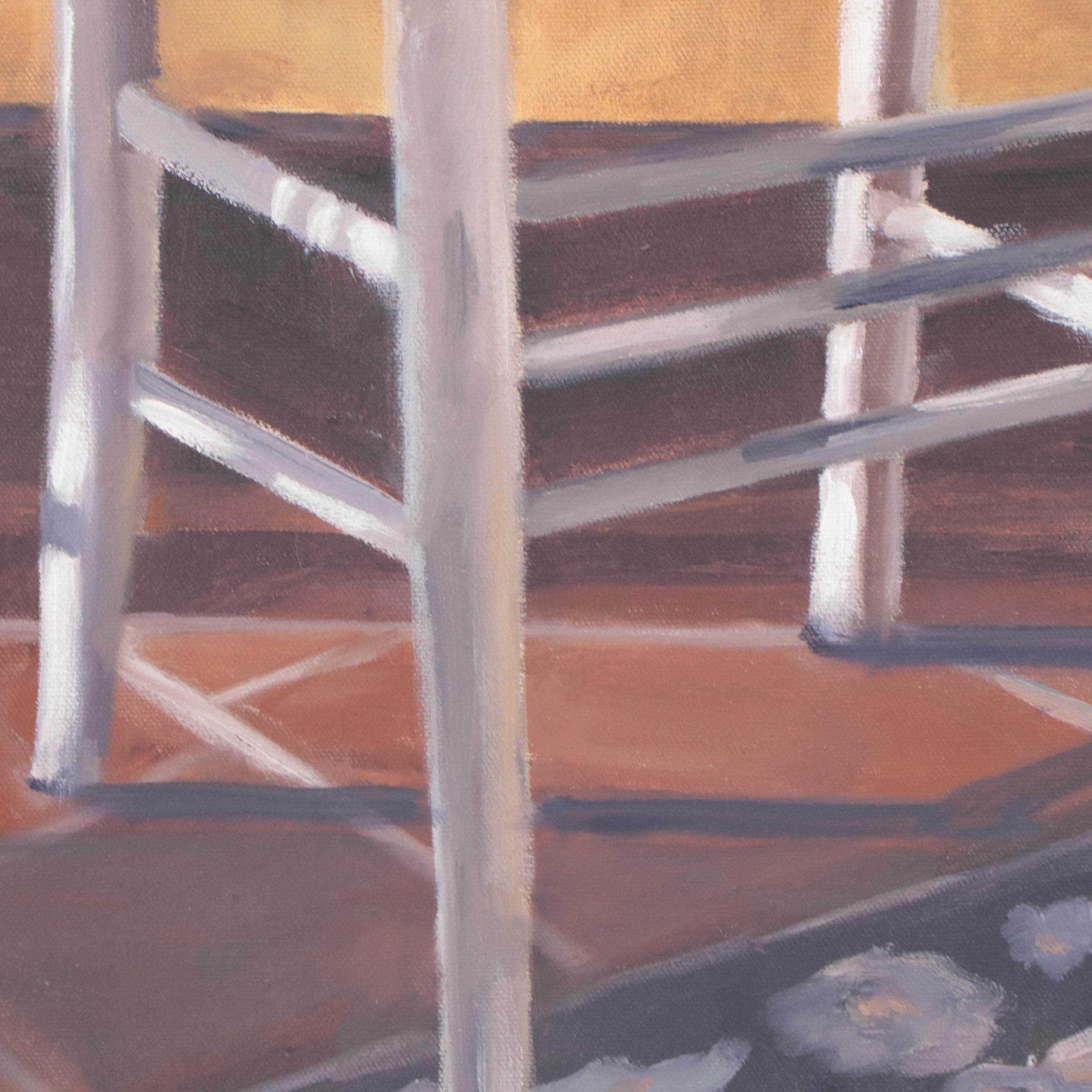 Patty MacInnis Still Life Oil Painting of Chair By Window