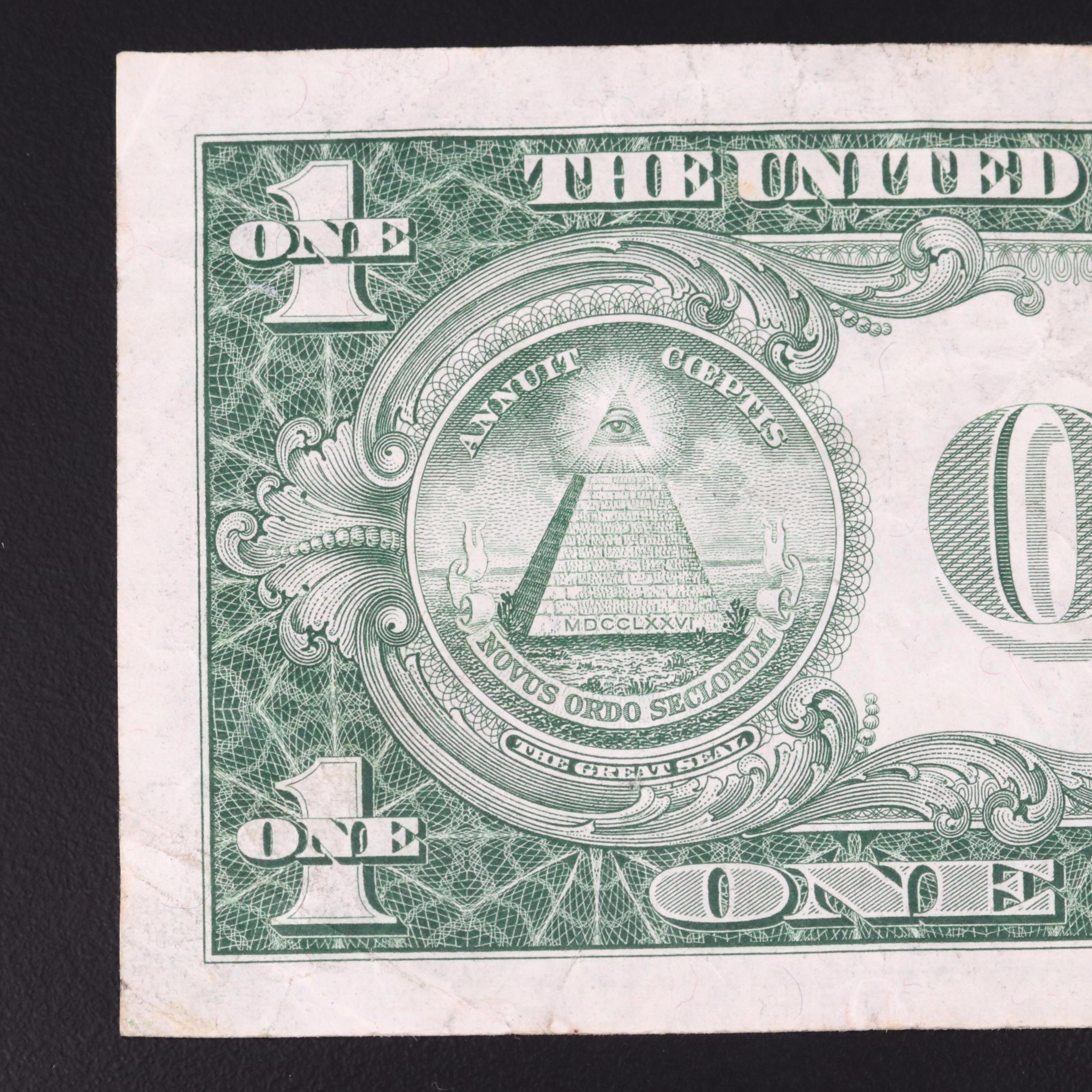 Group of Seventy-Two Circulated One Dollar Silver Certificates