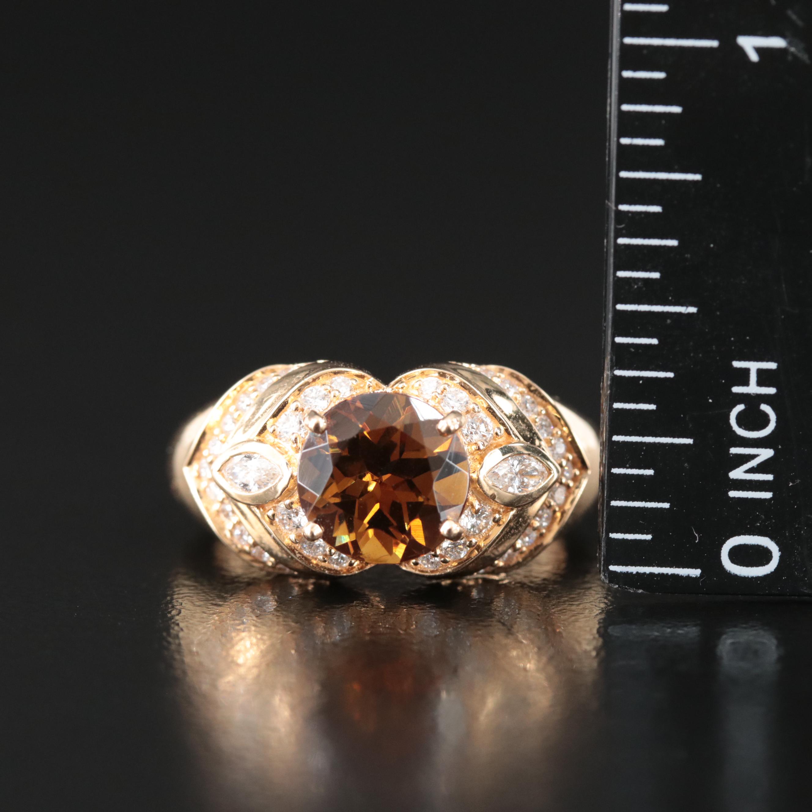 Chromia 18K Andradite and Diamond Ring