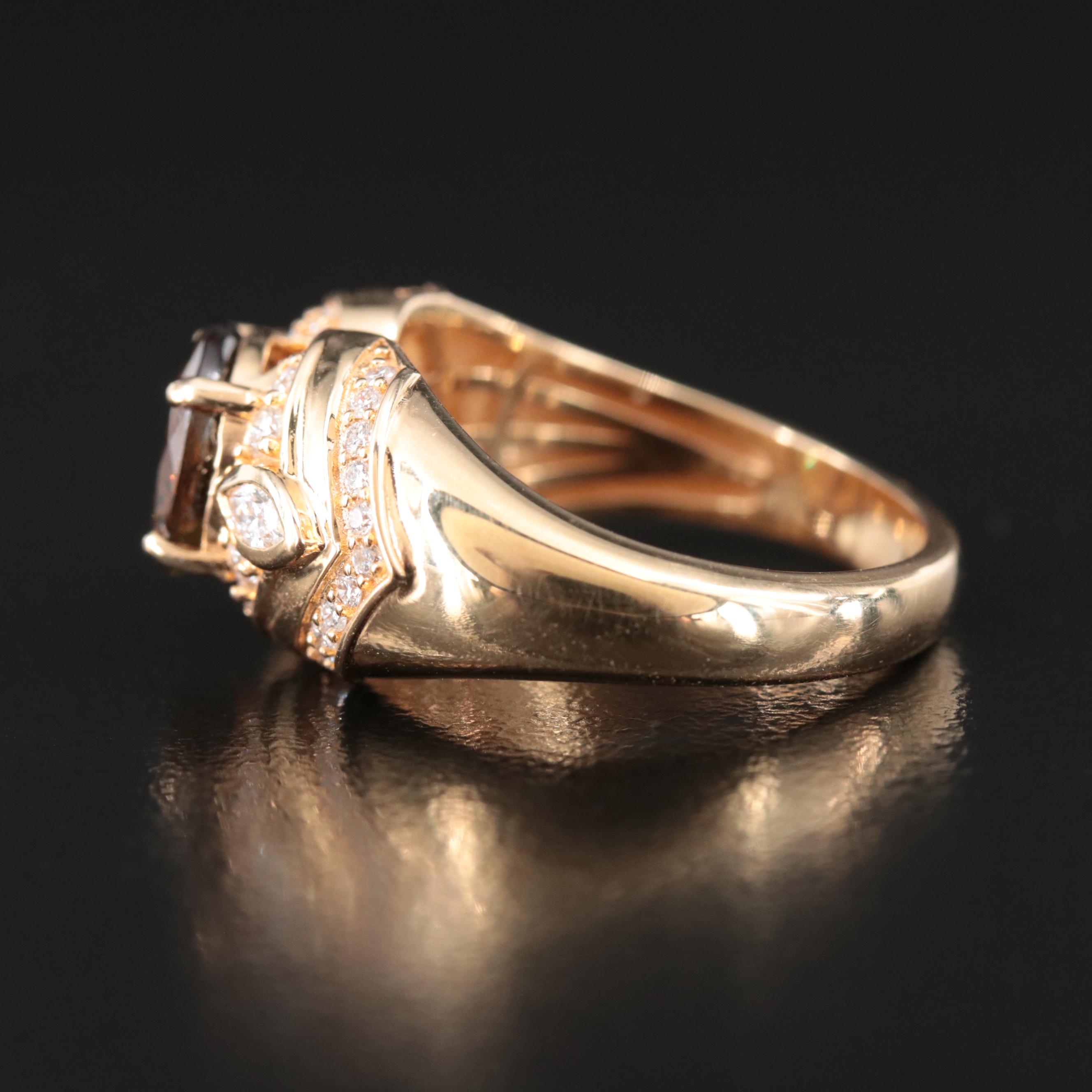 Chromia 18K Andradite and Diamond Ring