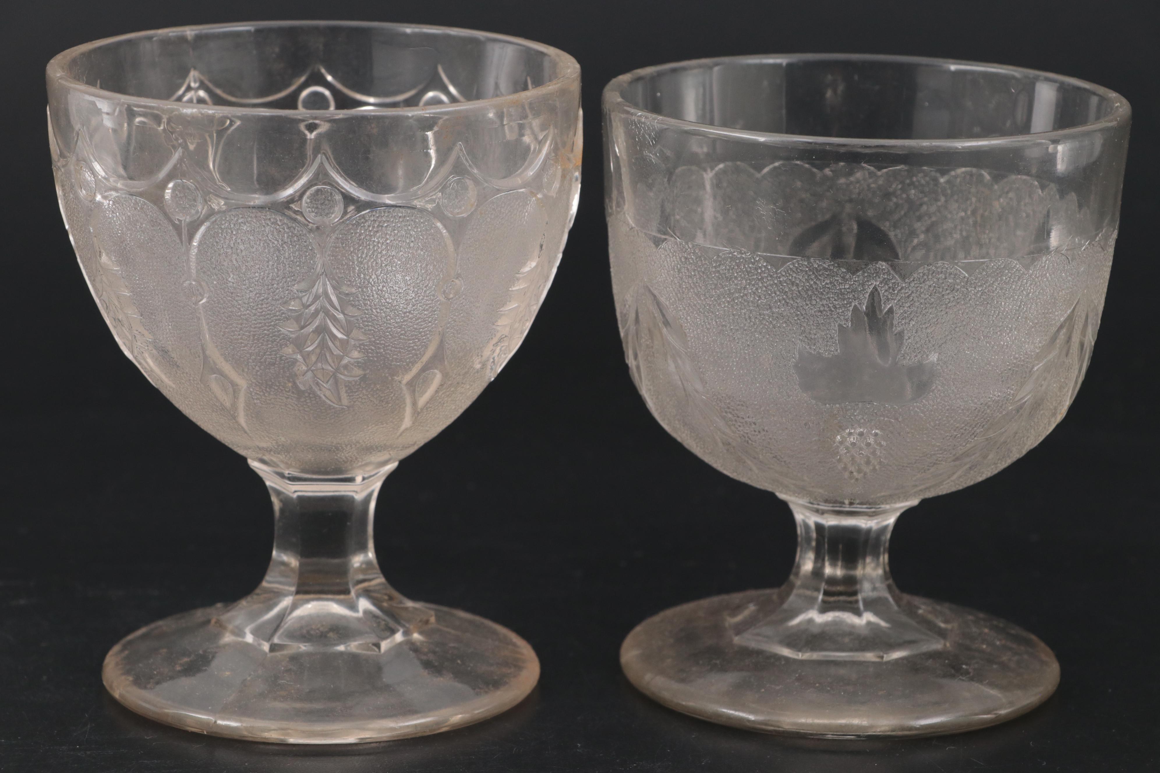 Duncan and Miller "Three Faces" Glass Water Goblet with More Table Accessories