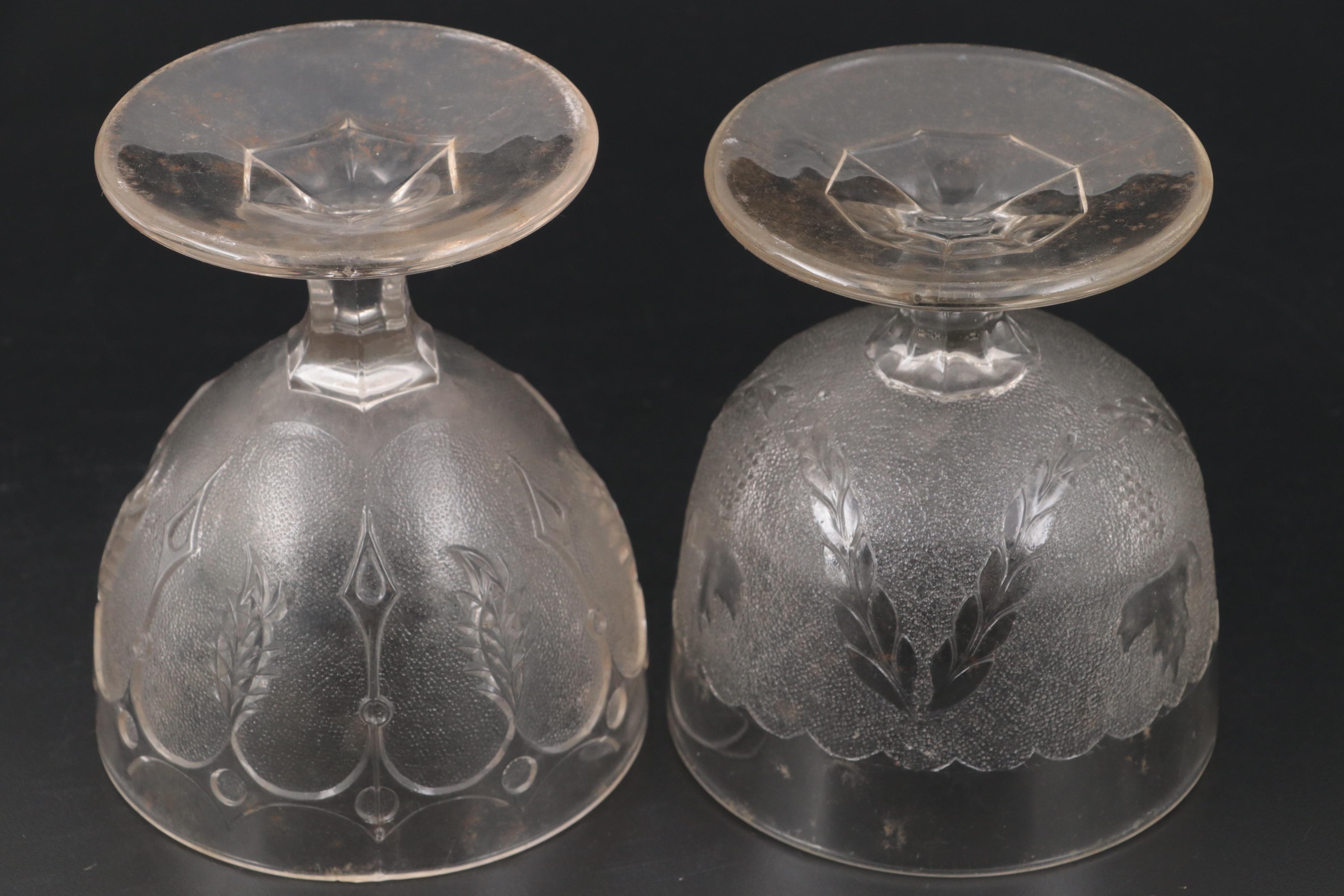 Duncan and Miller "Three Faces" Glass Water Goblet with More Table Accessories