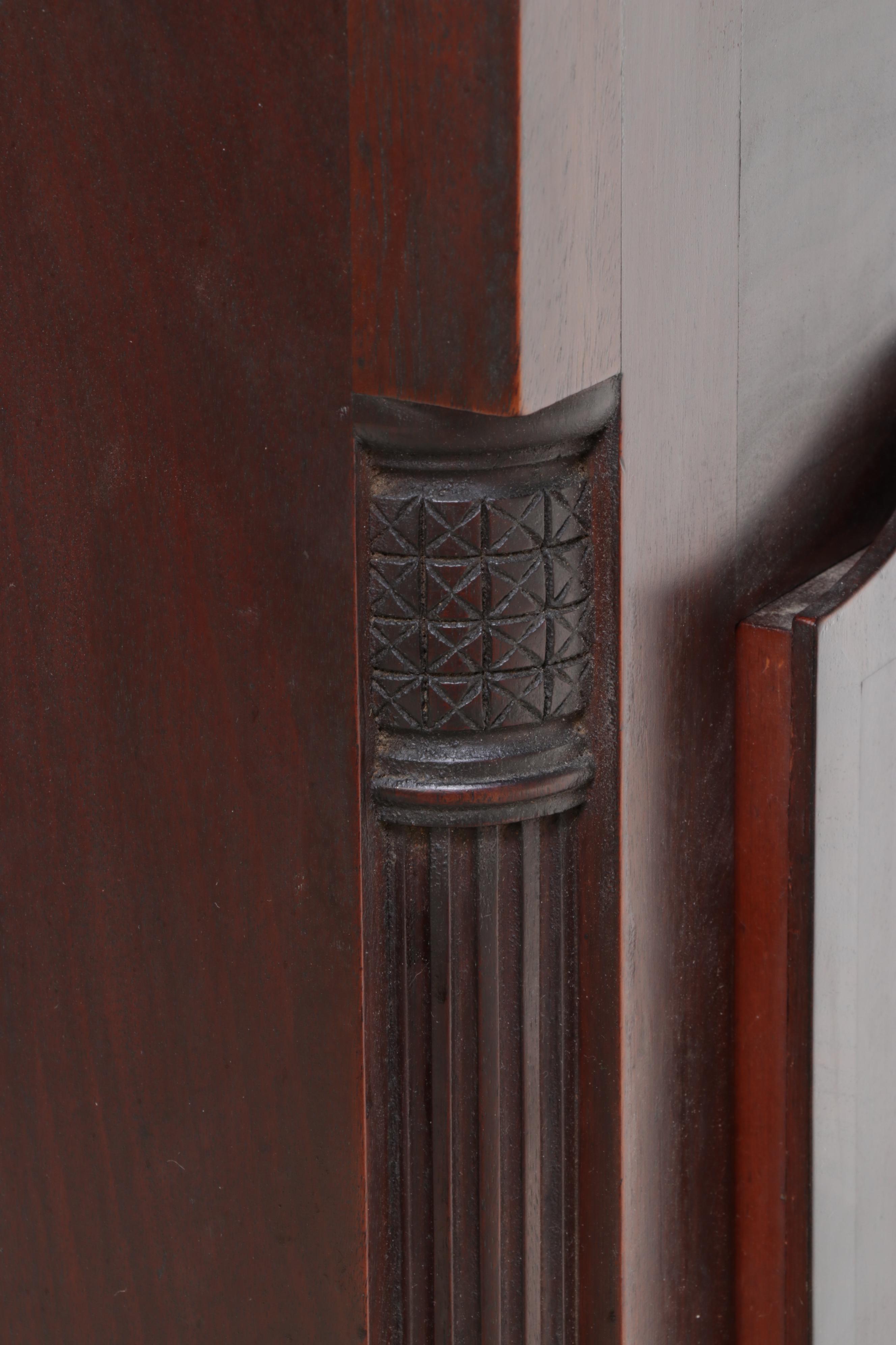 Reuben Merriman Federal Mahogany Tall Case Clock, Late 18th/ Early 19th Century