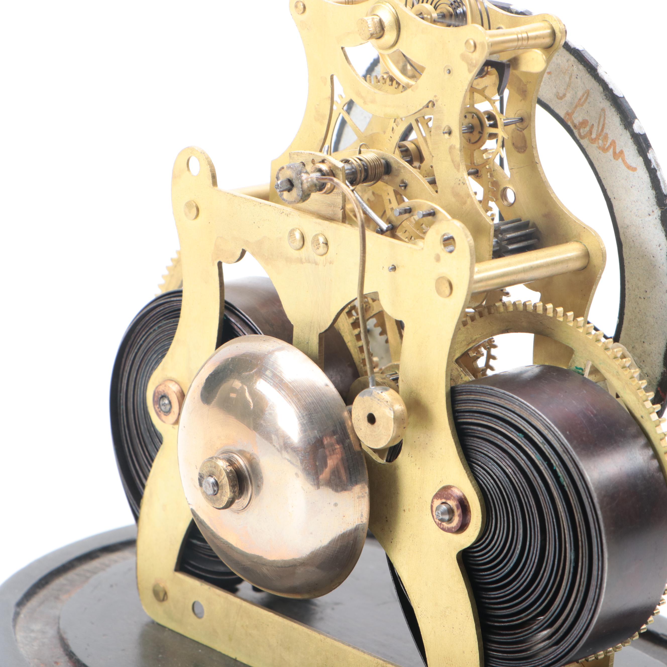 Victorian Brass Cloche Dome Skeleton Clock, Late 19th/ Early 20th Century