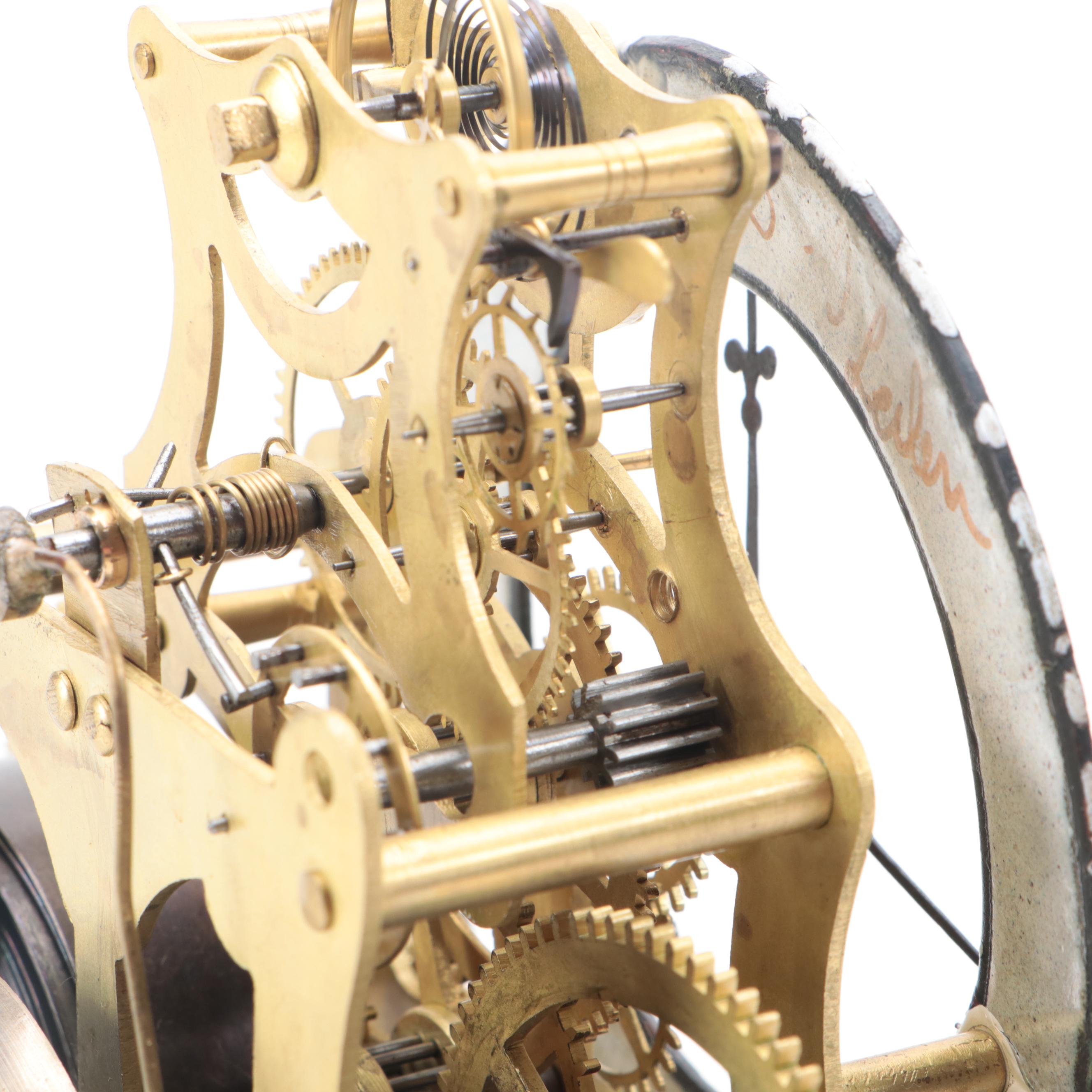 Victorian Brass Cloche Dome Skeleton Clock, Late 19th/ Early 20th Century