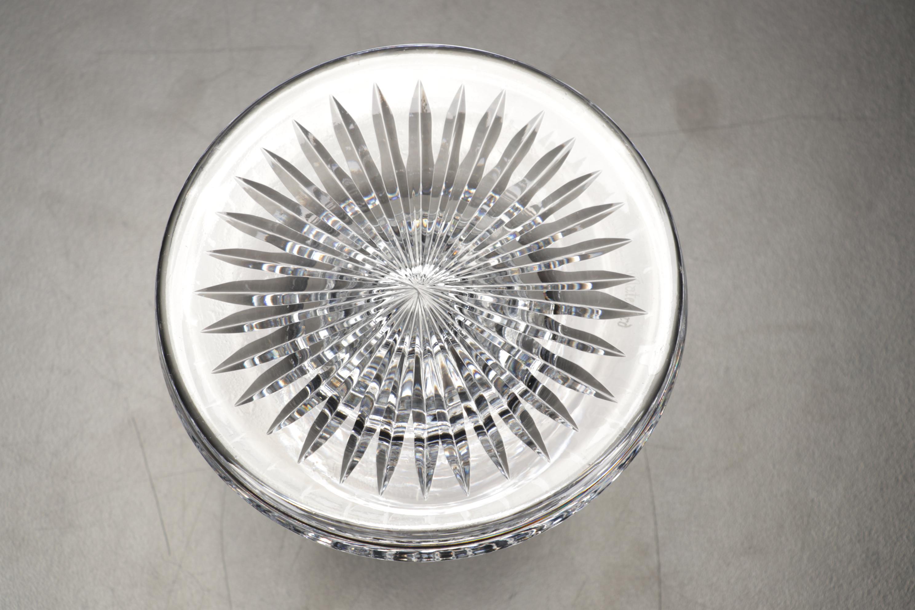 Pair of Waterford Candle Holders with American Brilliant Style Glasses