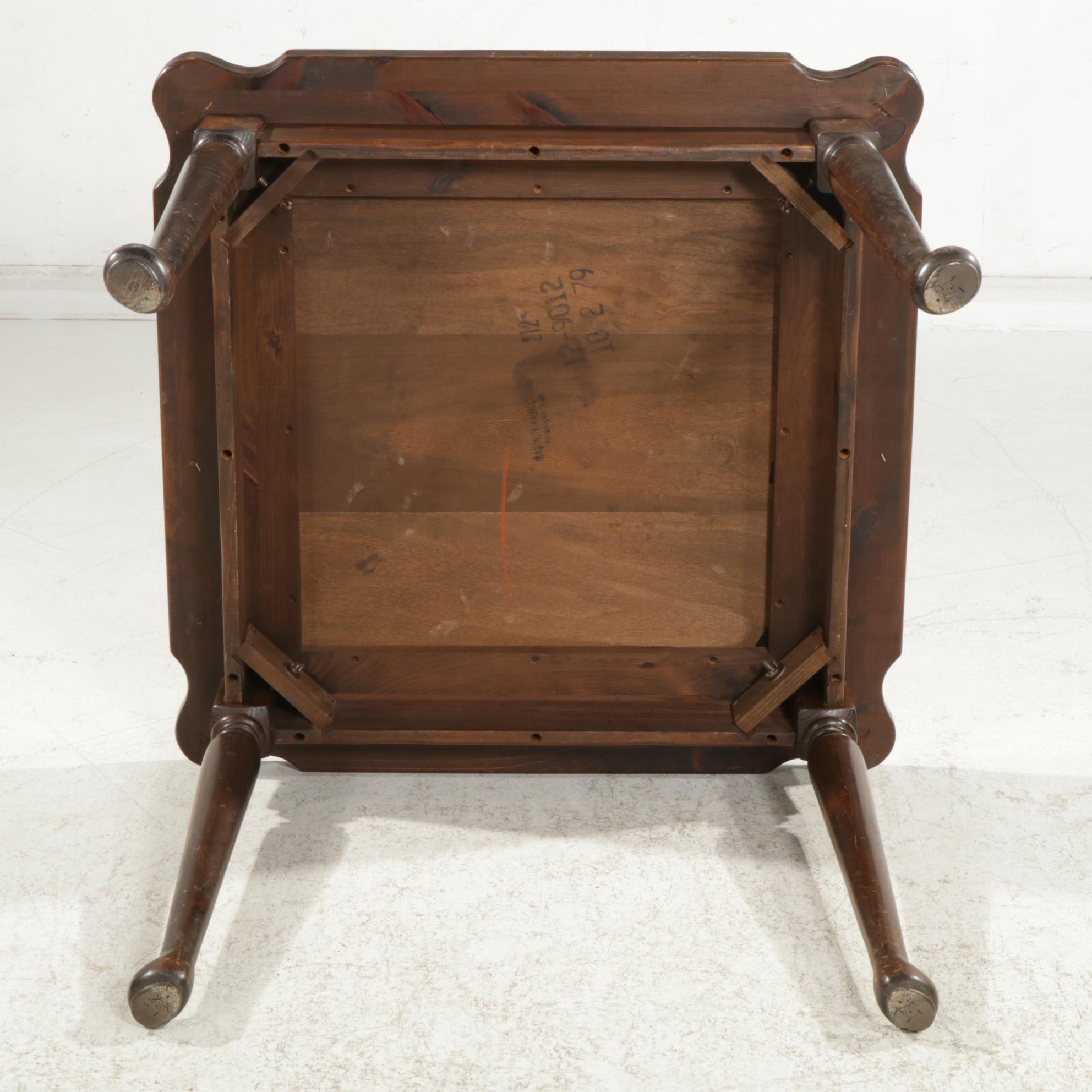 Ethan Allen American Colonial Style Pine Chess/Games Table