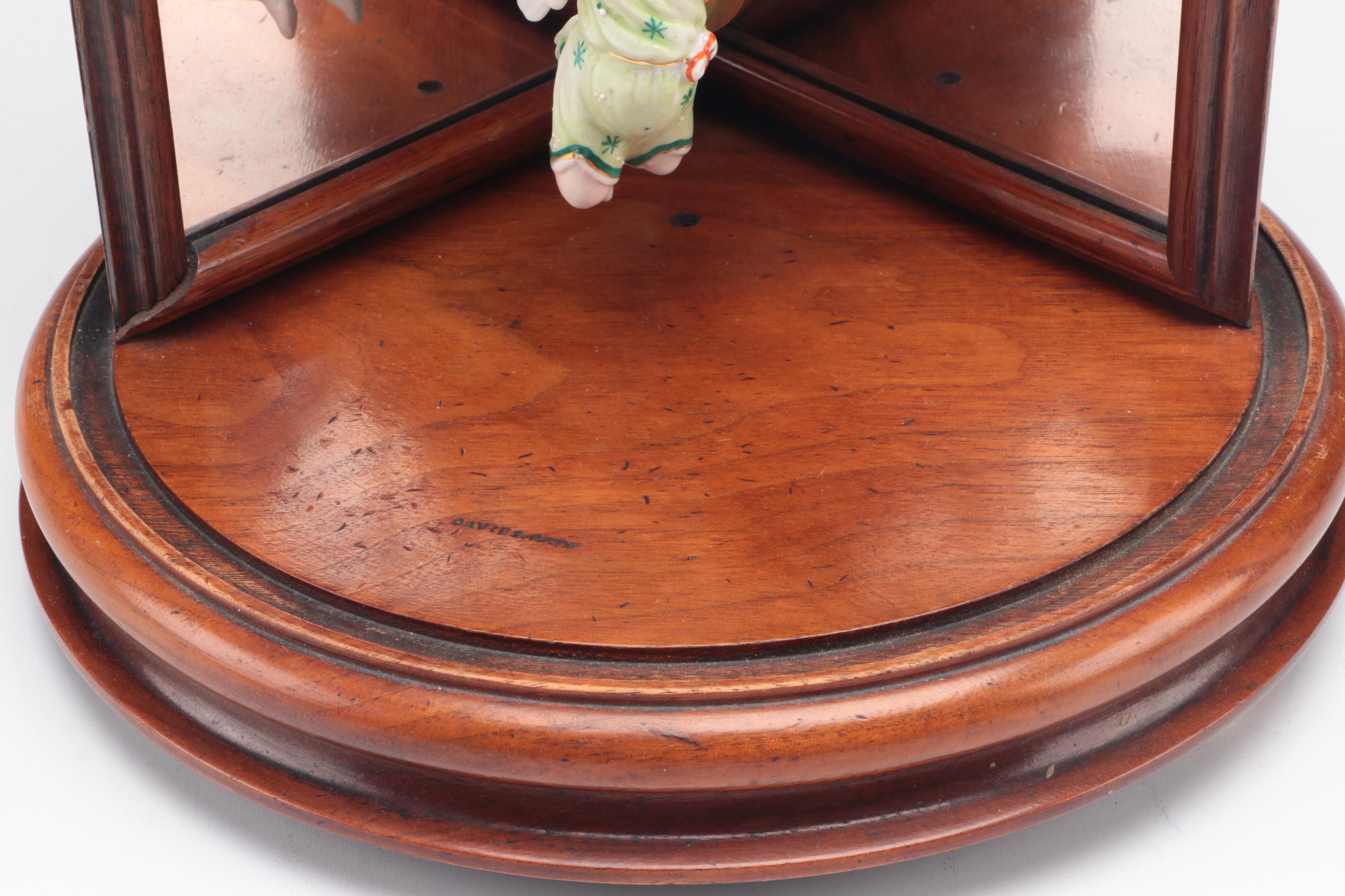 H.J. Davies Crystal Gem Dome Mantel Clock and Mirror, 1875