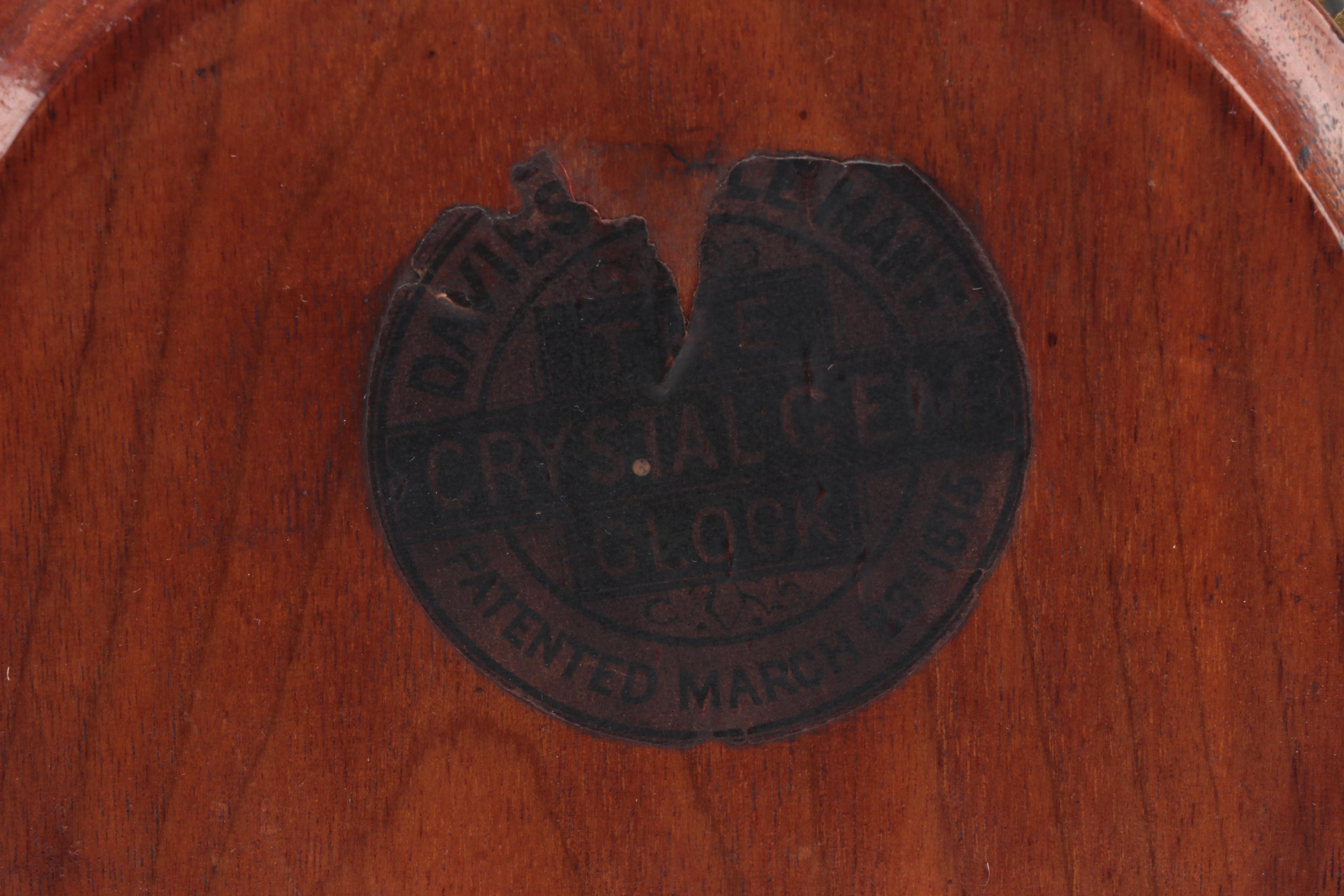 H.J. Davies Crystal Gem Dome Mantel Clock and Mirror, 1875