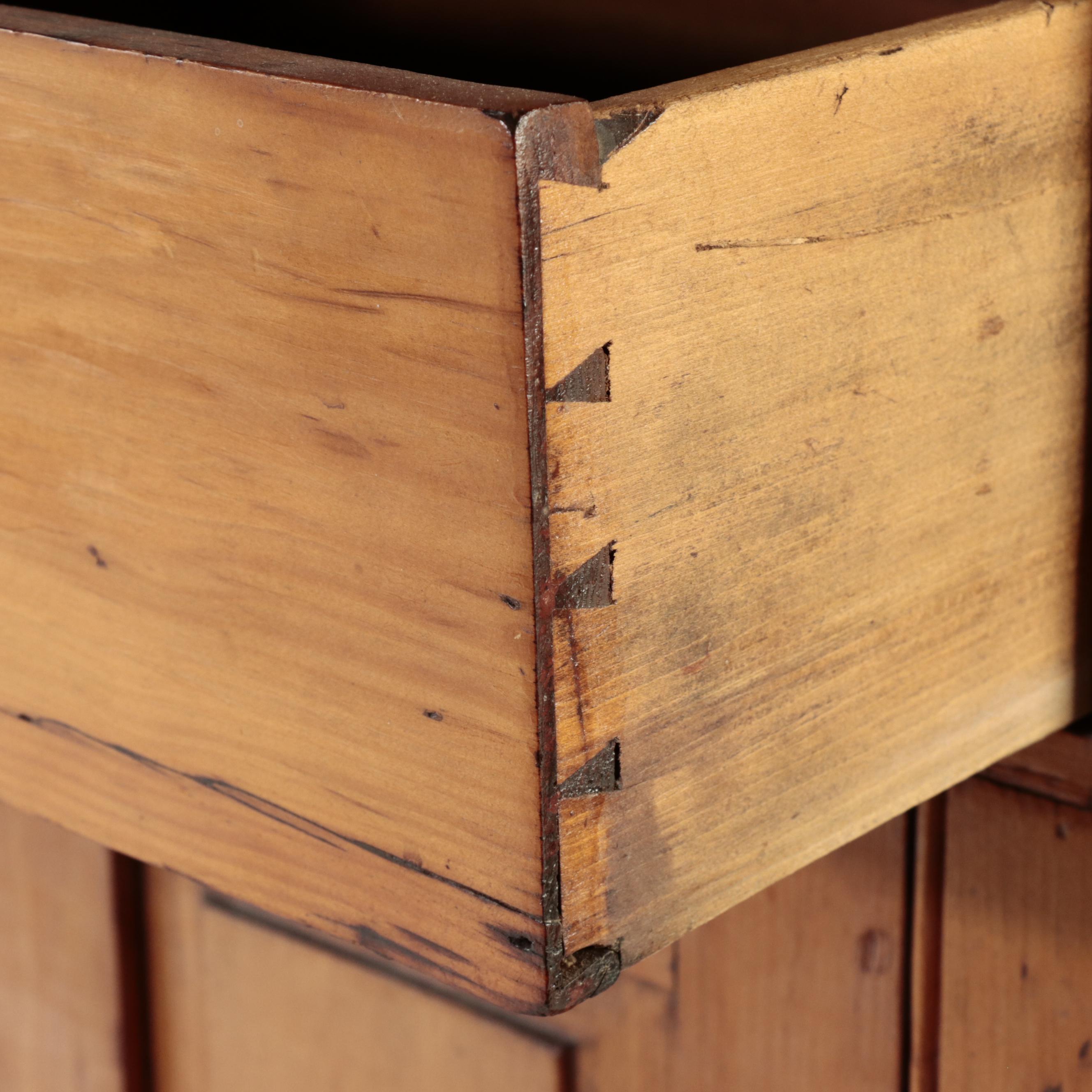 American Primitive Pine Jelly Cupboard, 19th Century