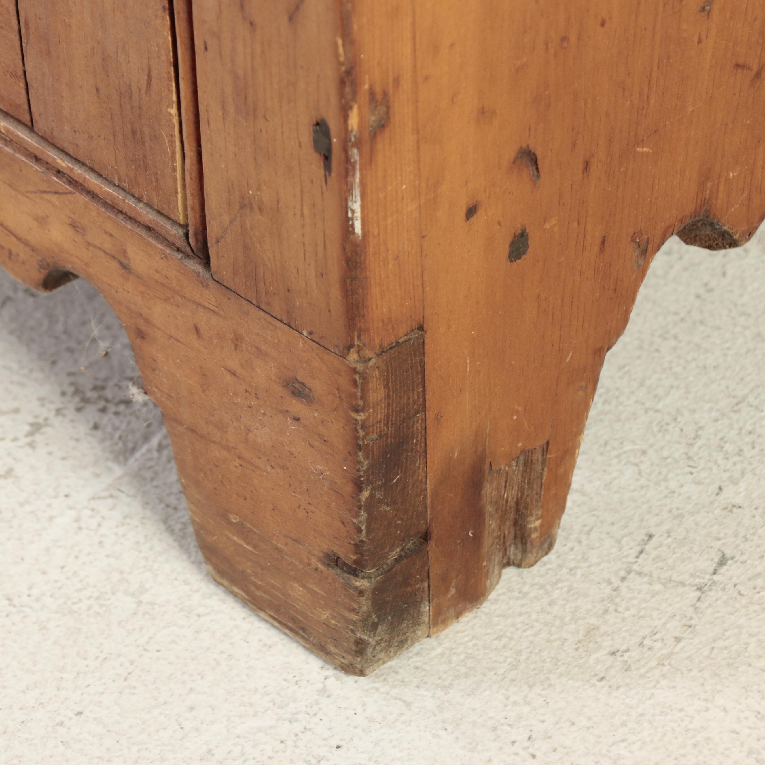 American Primitive Pine Jelly Cupboard, 19th Century