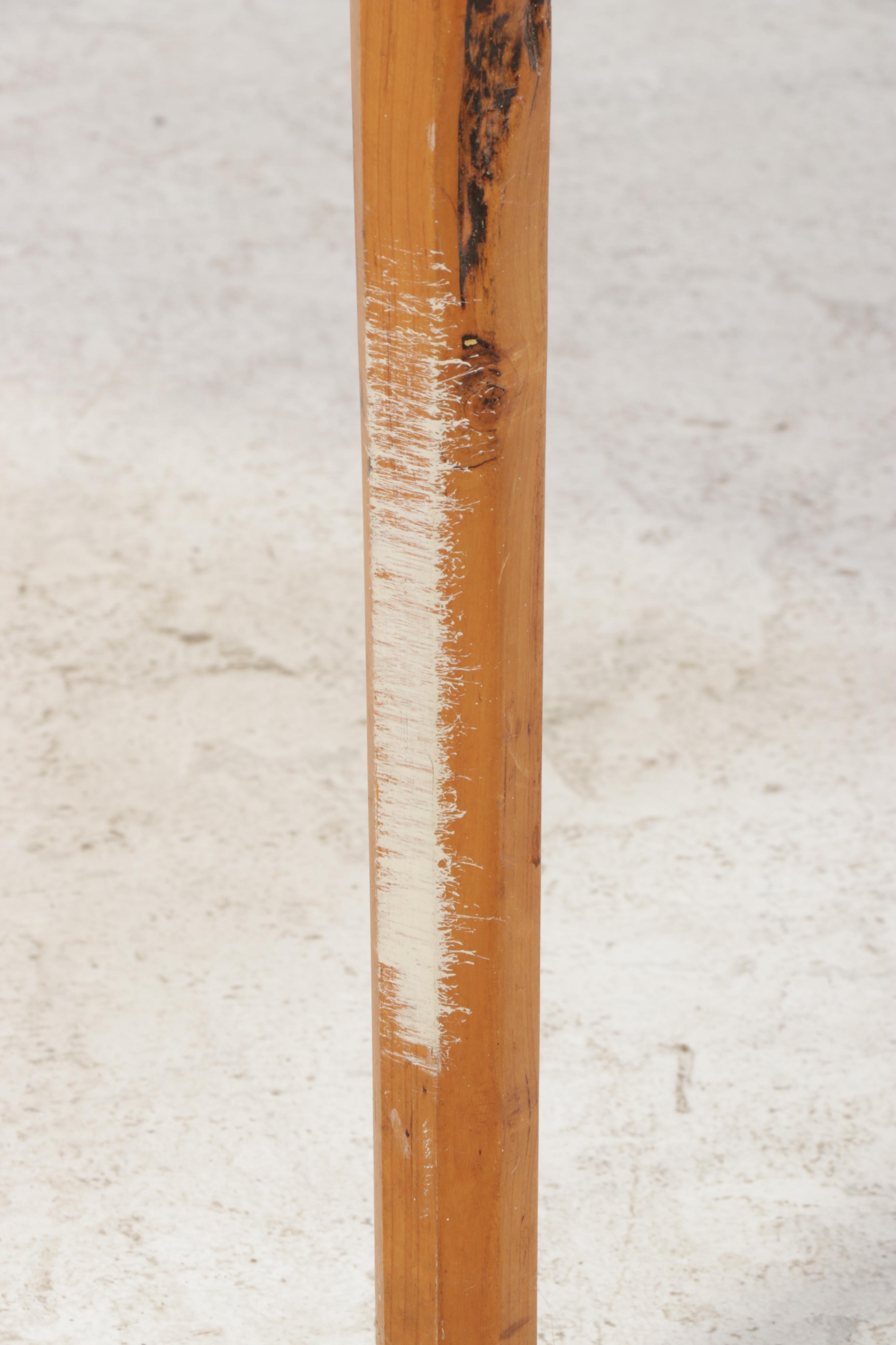 American Primitive Pine Work Table, 19th Century