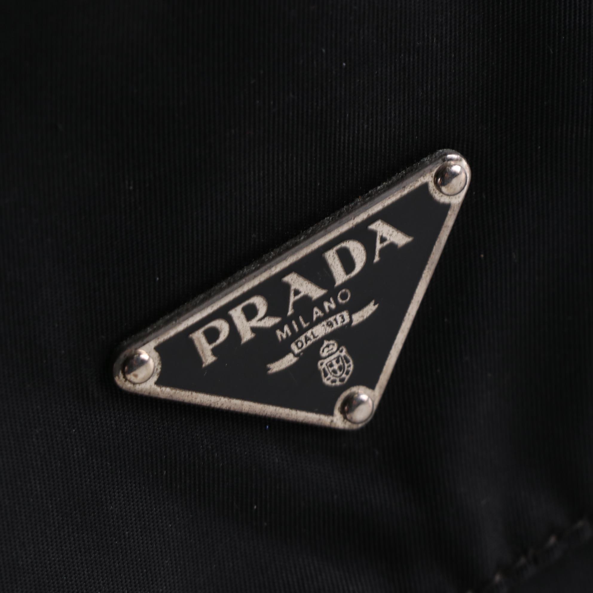 Prada Messenger Bag in Black Tessuto Nylon and Leather Trim