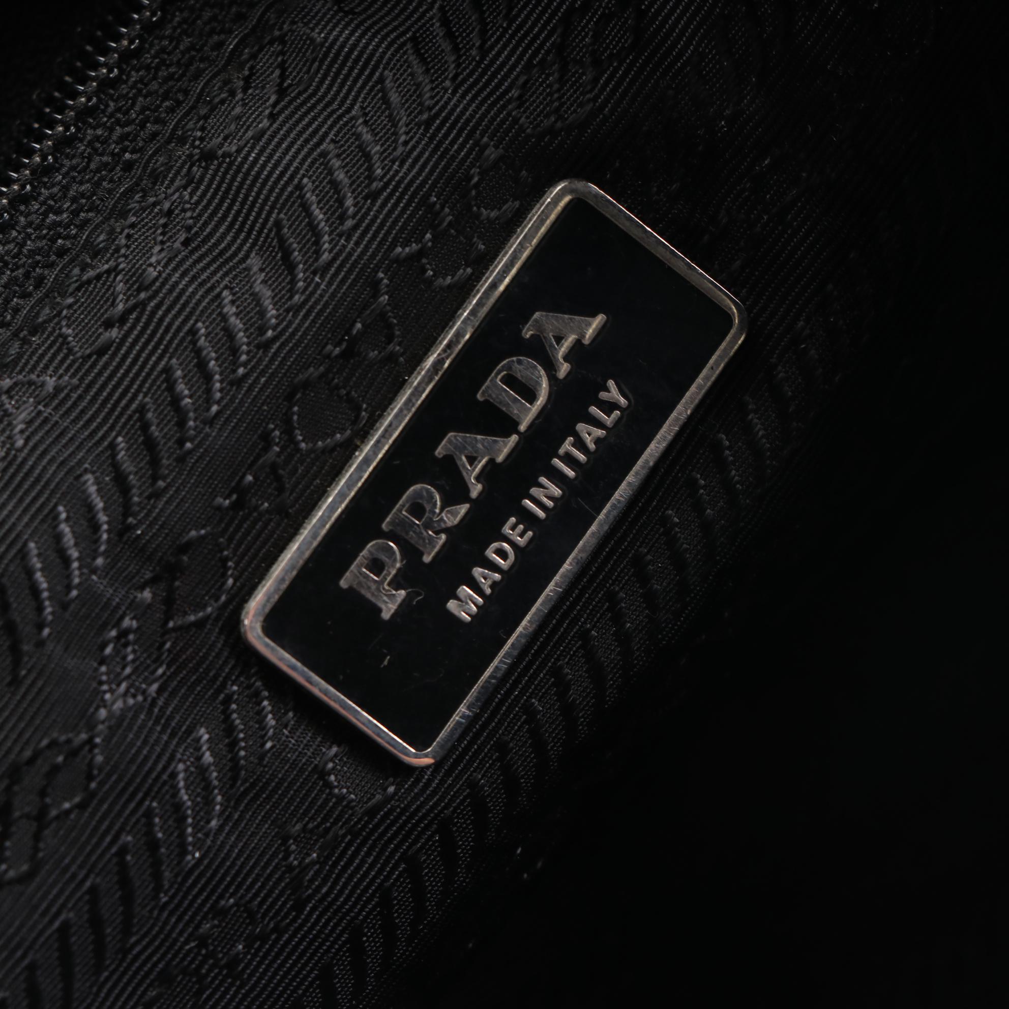Prada Messenger Bag in Black Tessuto Nylon and Leather Trim