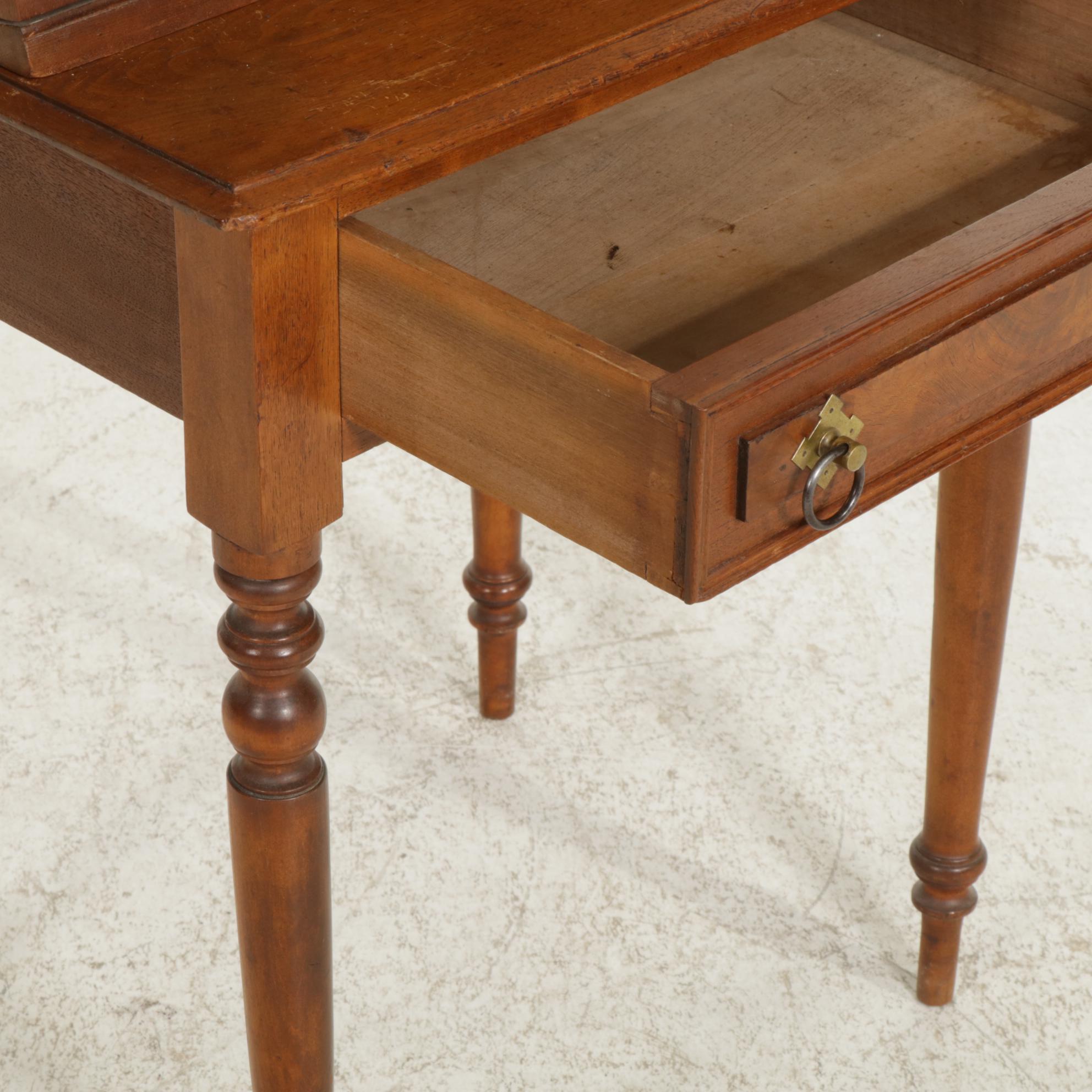 Victorian Walnut Secretary Desk, Late 19th Century