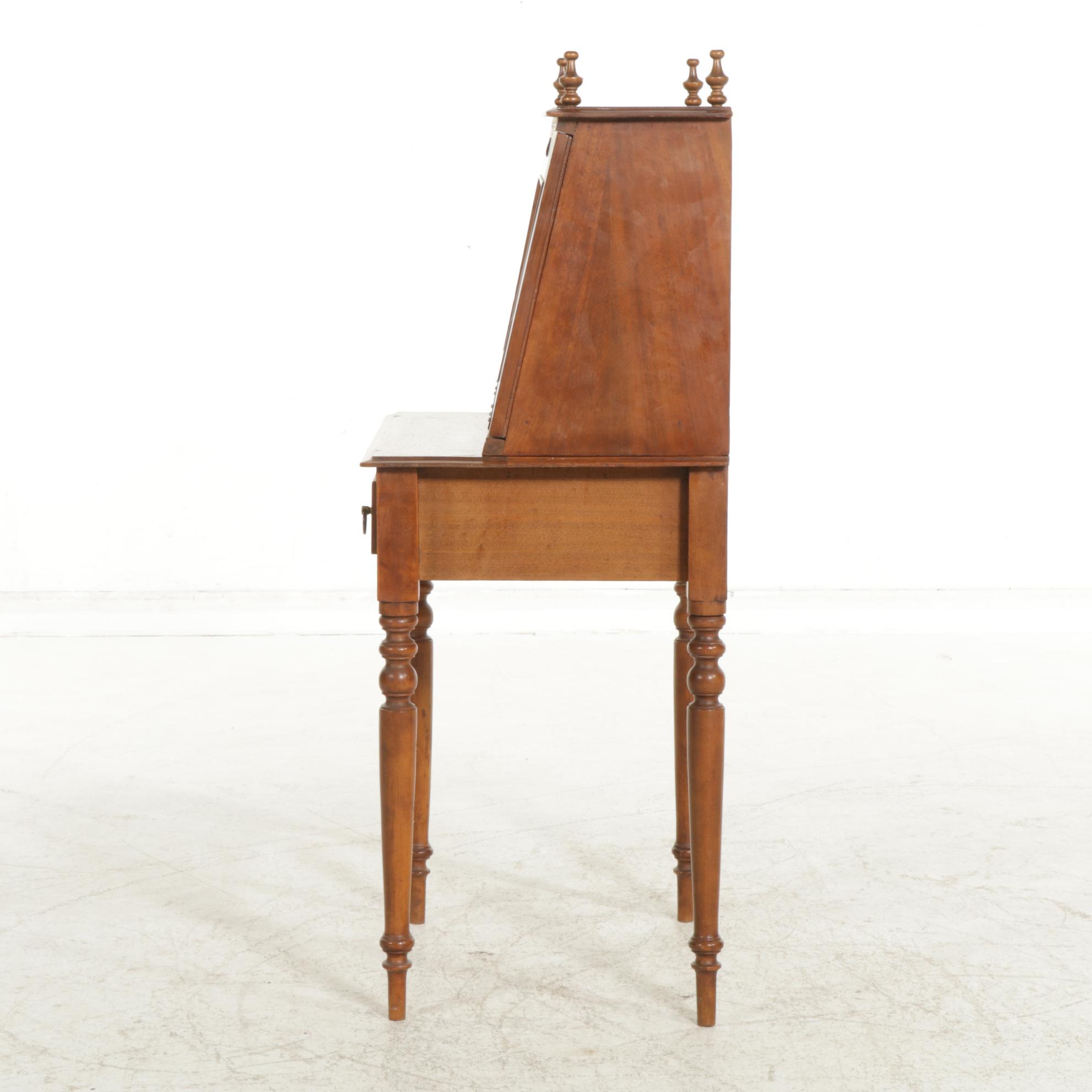 Victorian Walnut Secretary Desk, Late 19th Century