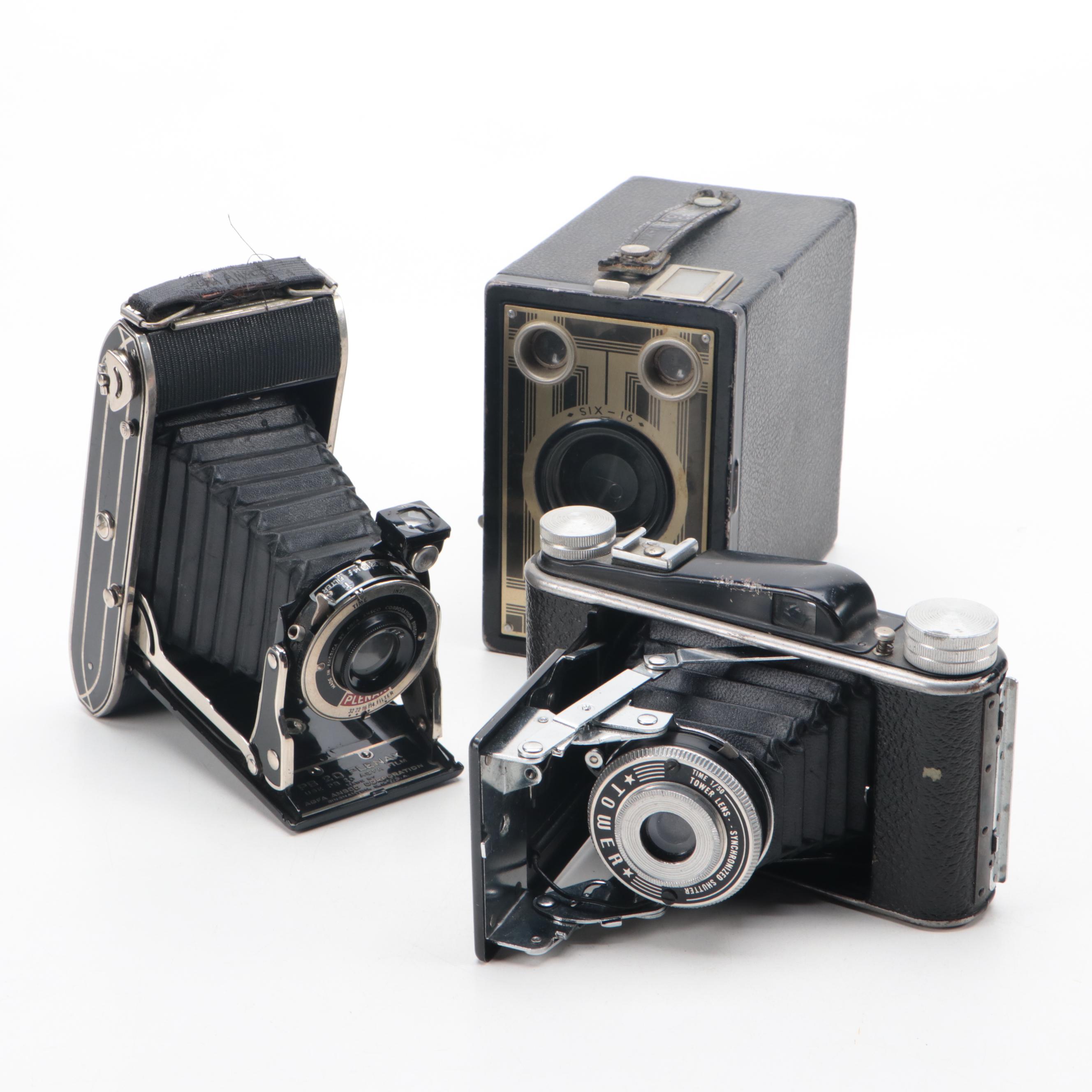Kodak Six-16 Brownie Junior Camera with Tower Folding Camera and More