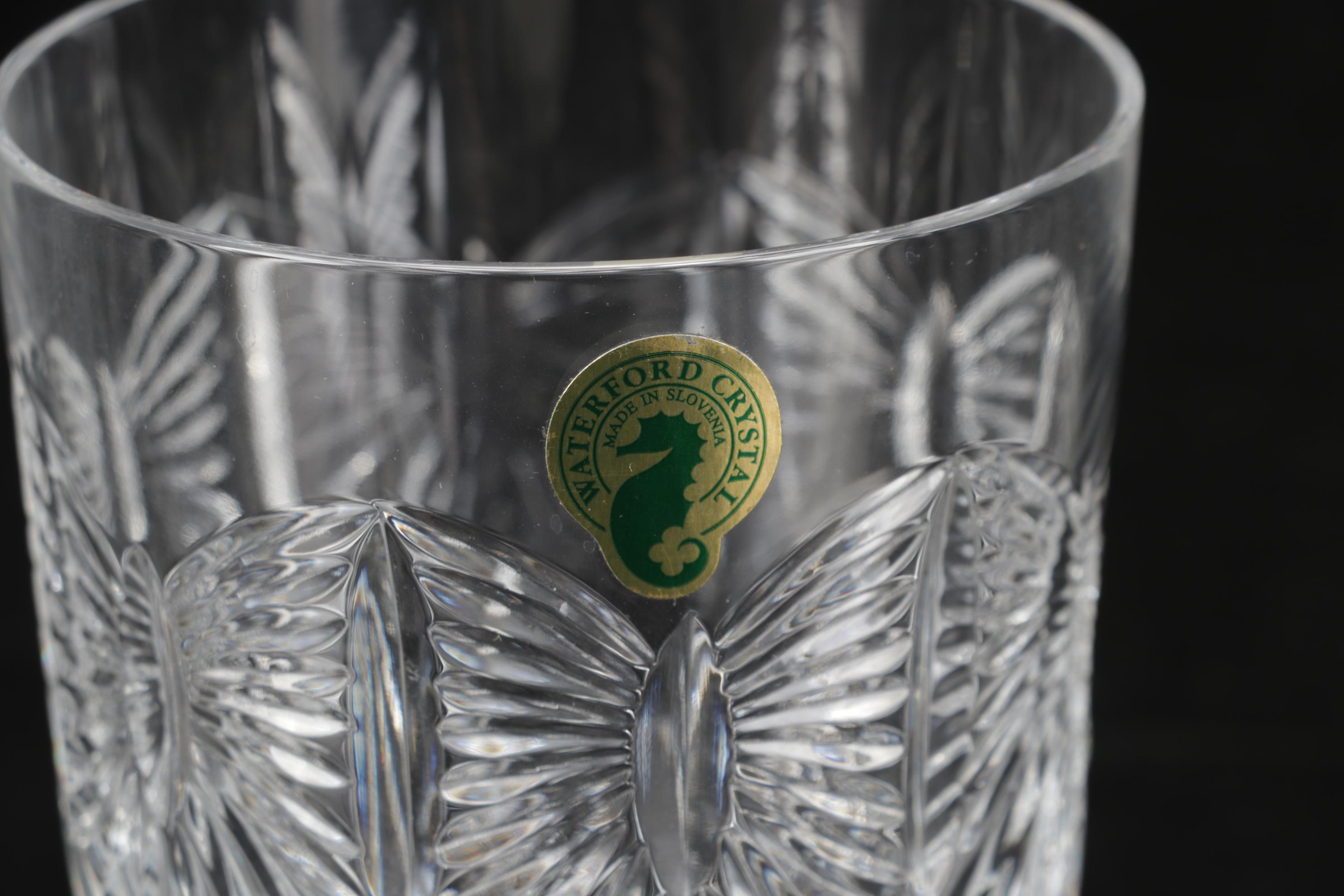 Waterford "Happiness" Millennium Series Double Old-Fashioned Glasses