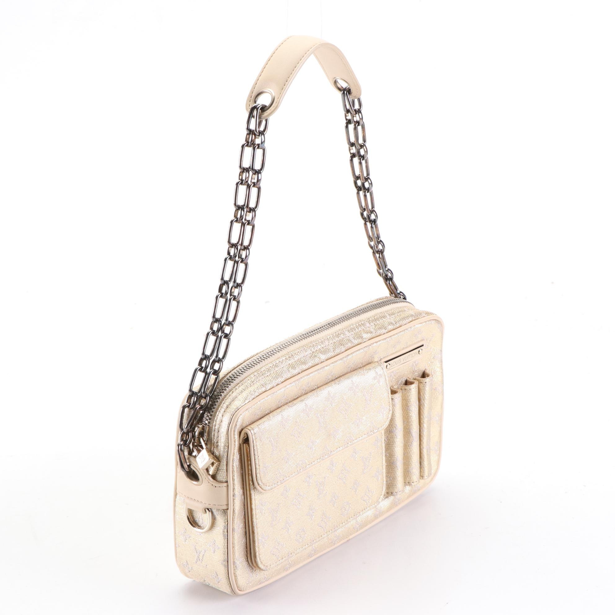 Louis Vuitton Limited Edition McKenna Bag in Gold Mini Lin Shine Canvas