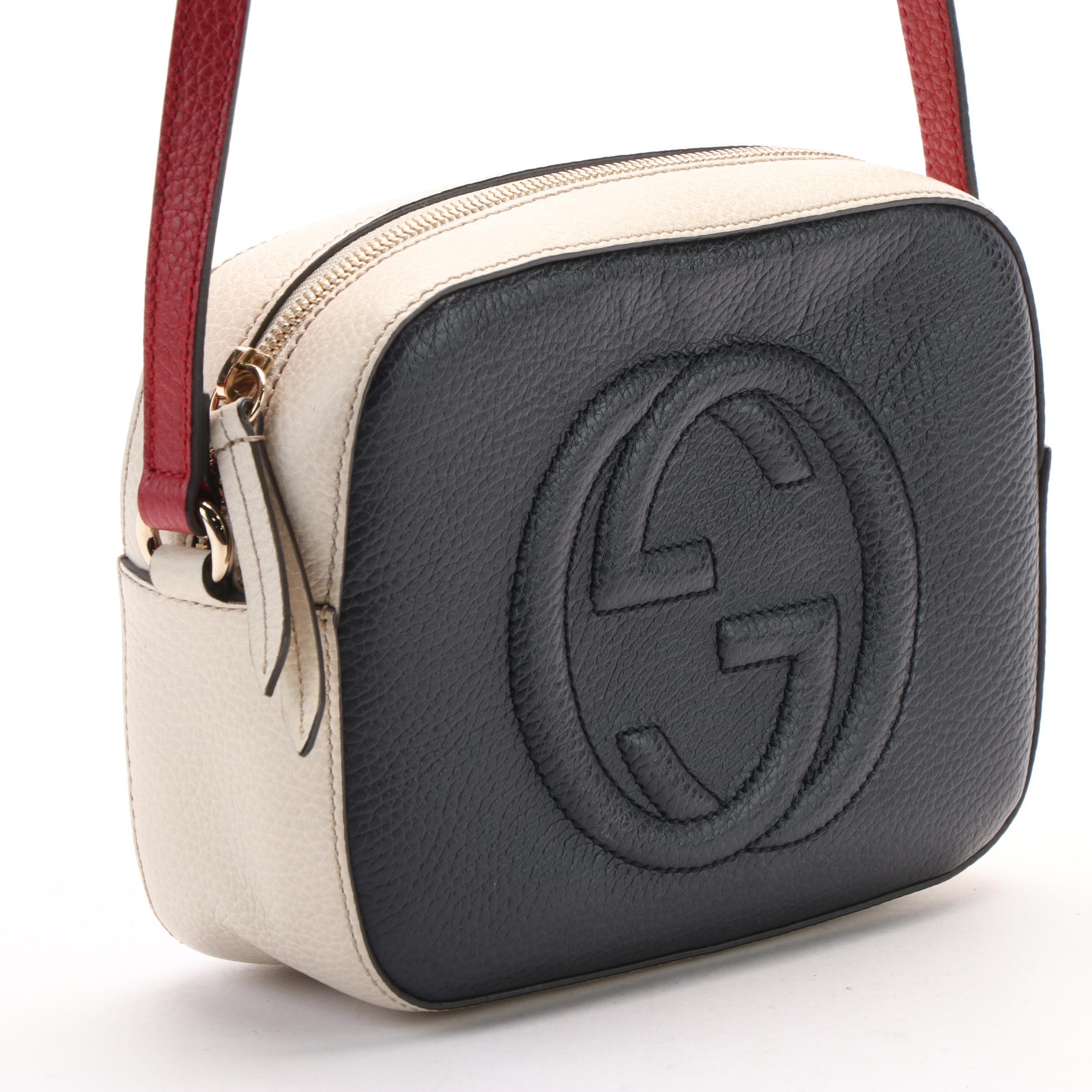 Gucci Soho Disco Crossbody Bag in Bicolor Grain Leather