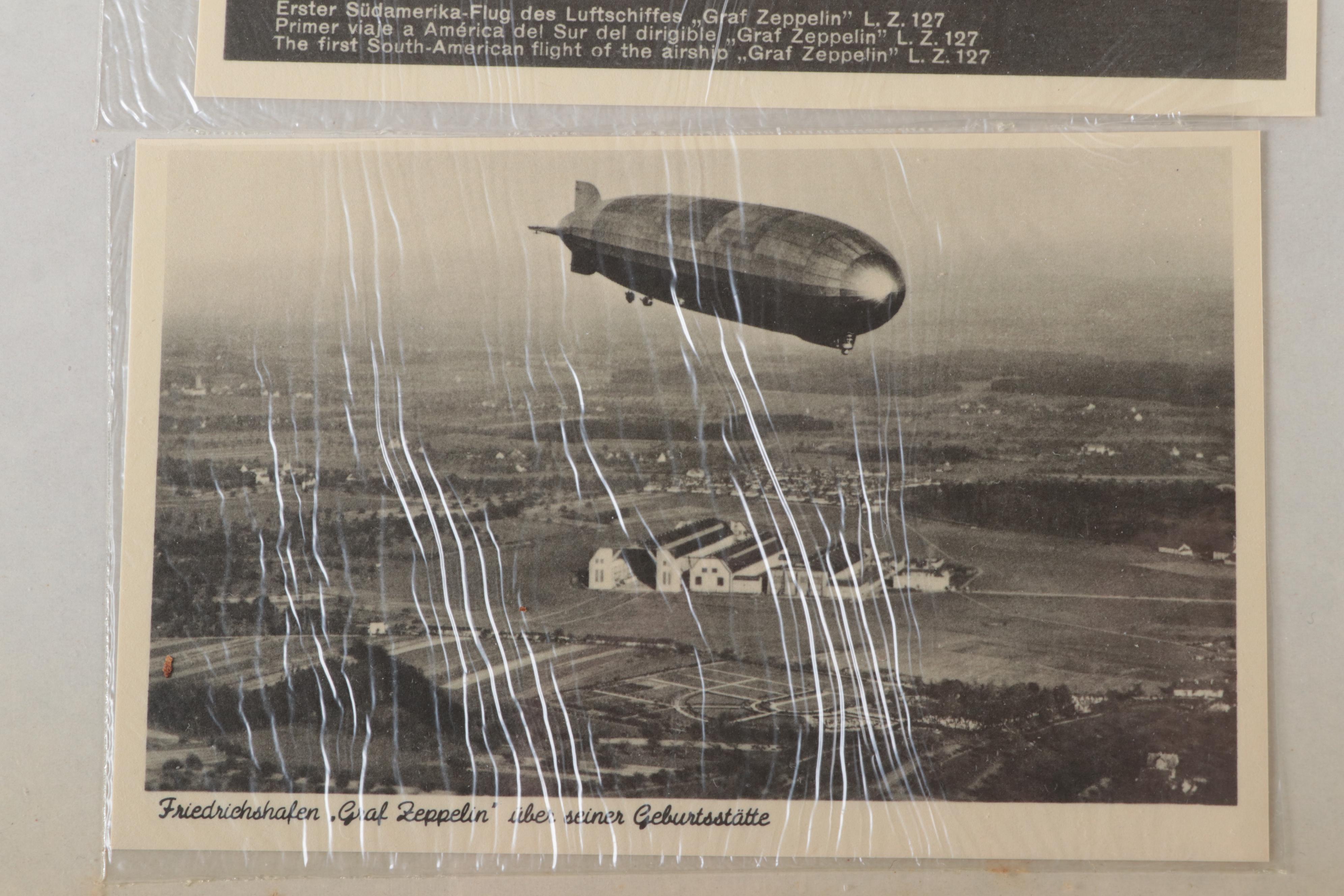 German Zeppelin Postcards, Stamps and Postal Covers, 1930s