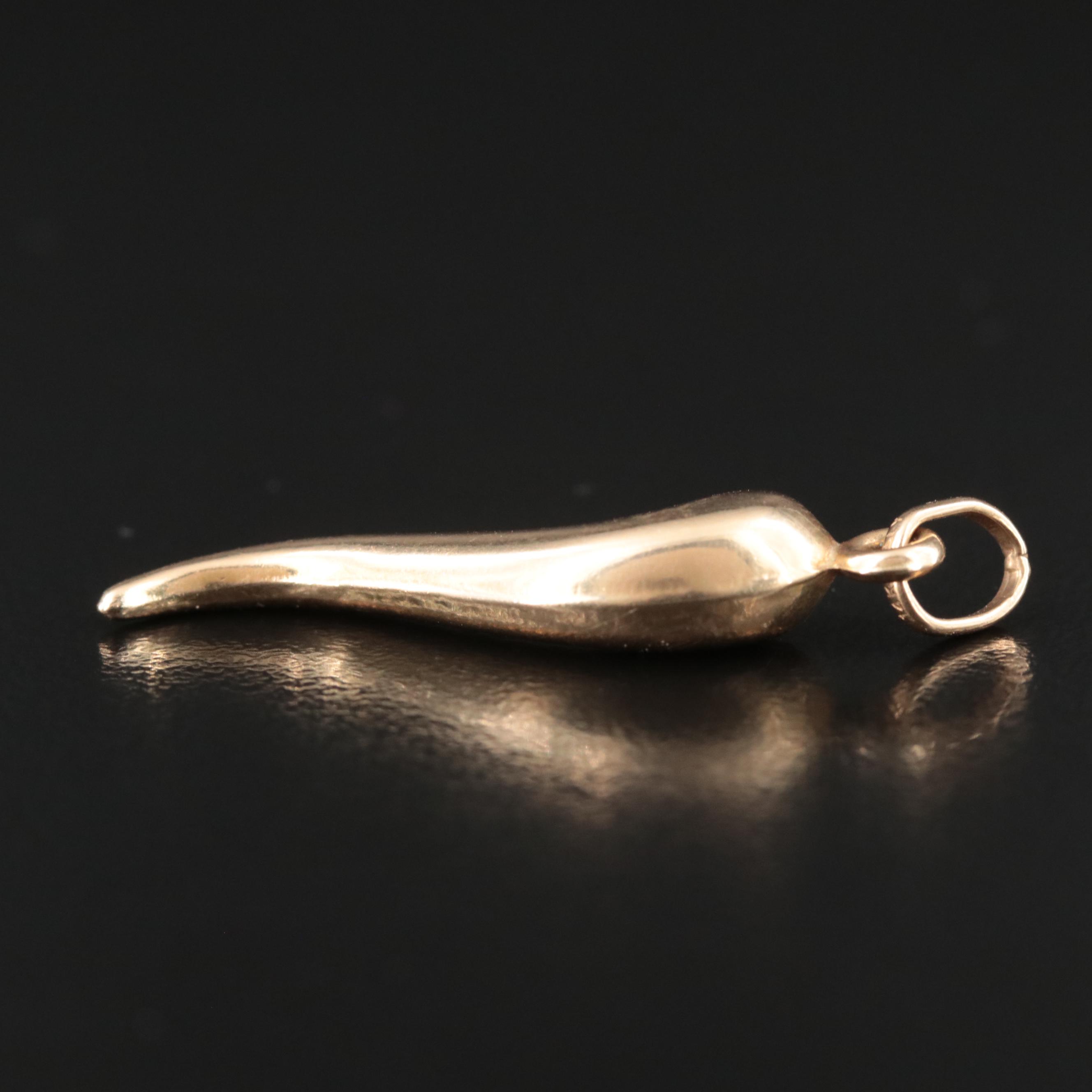 14K Cornicello Pendant