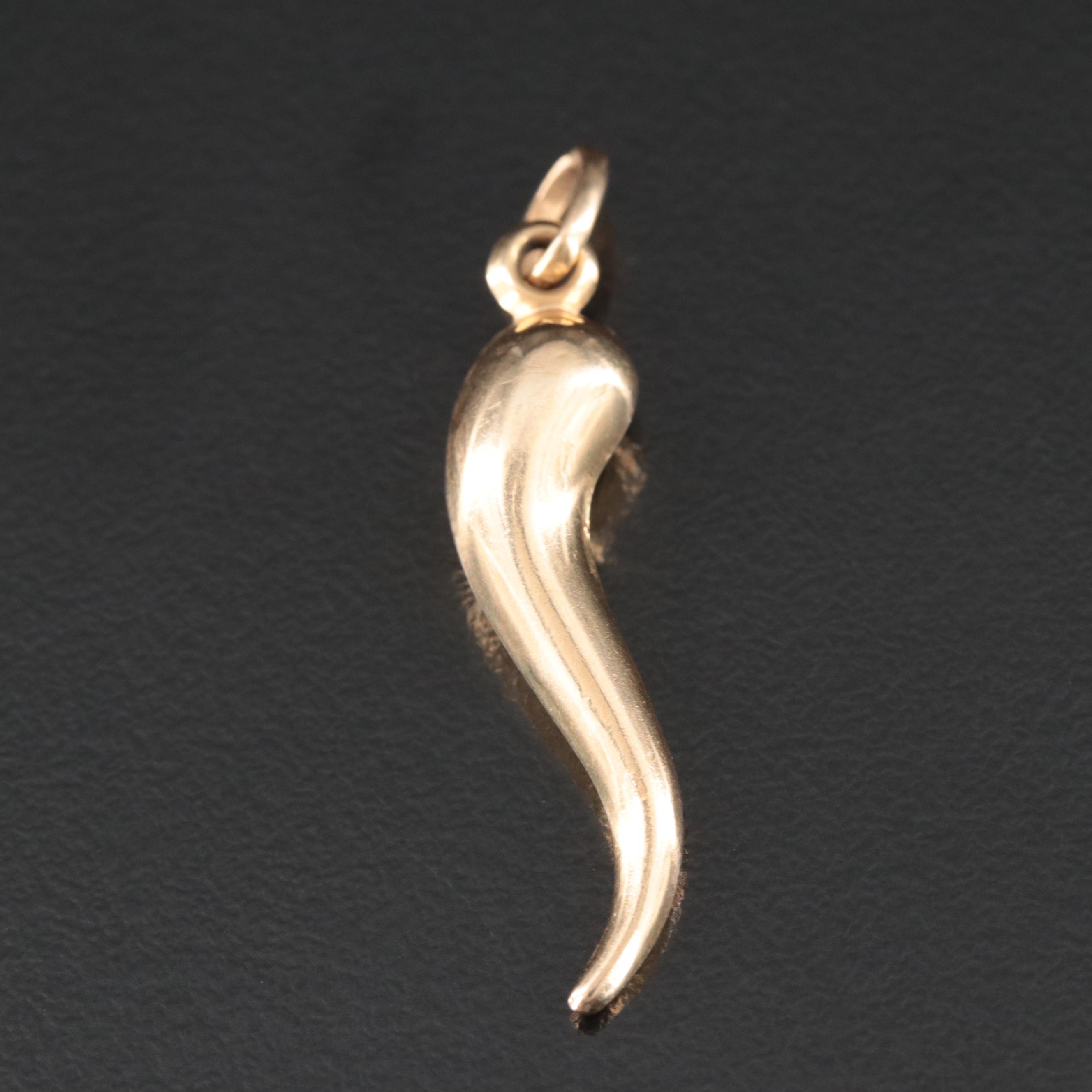 14K Cornicello Pendant