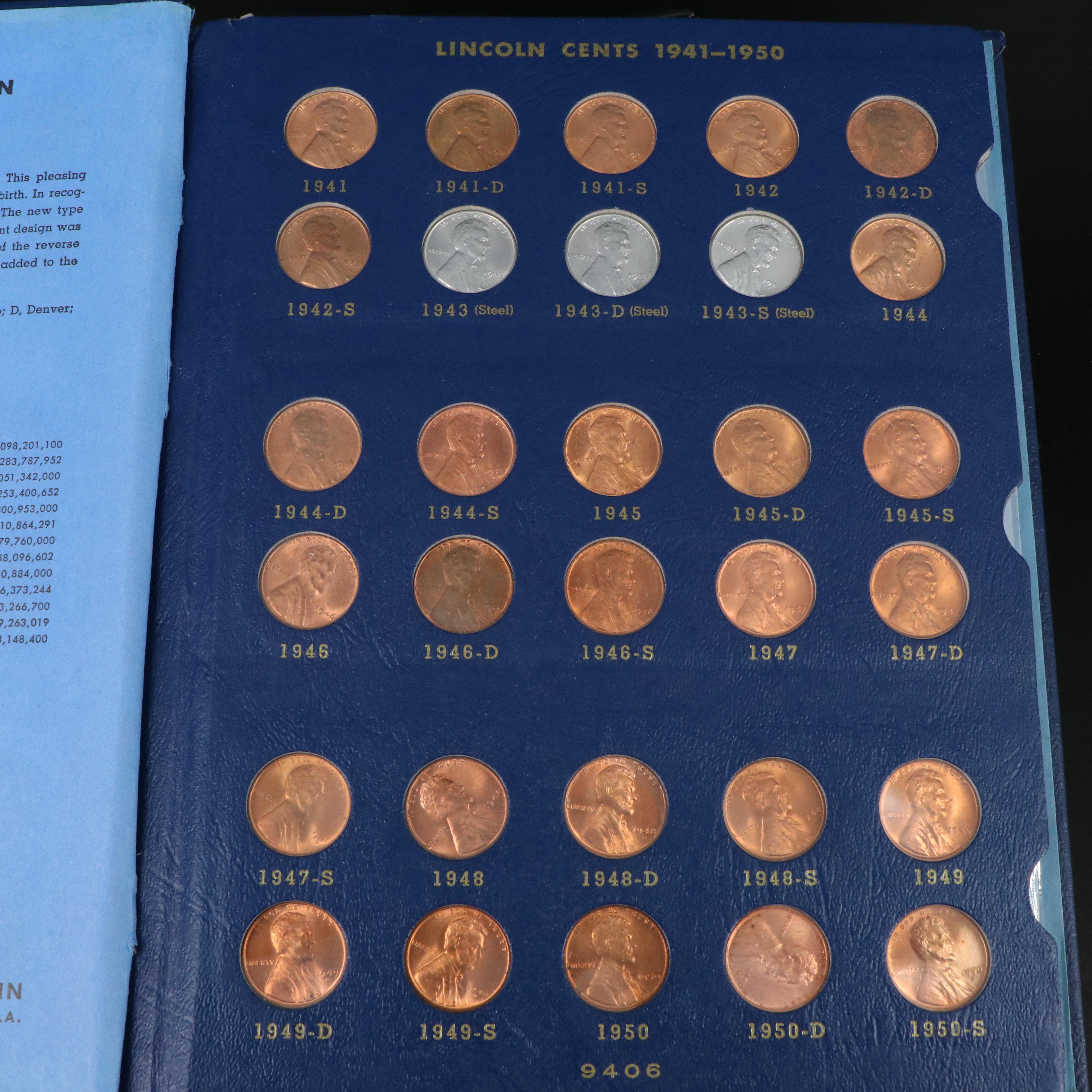Nearly Complete Lincoln Cent Collection from 1909-1964