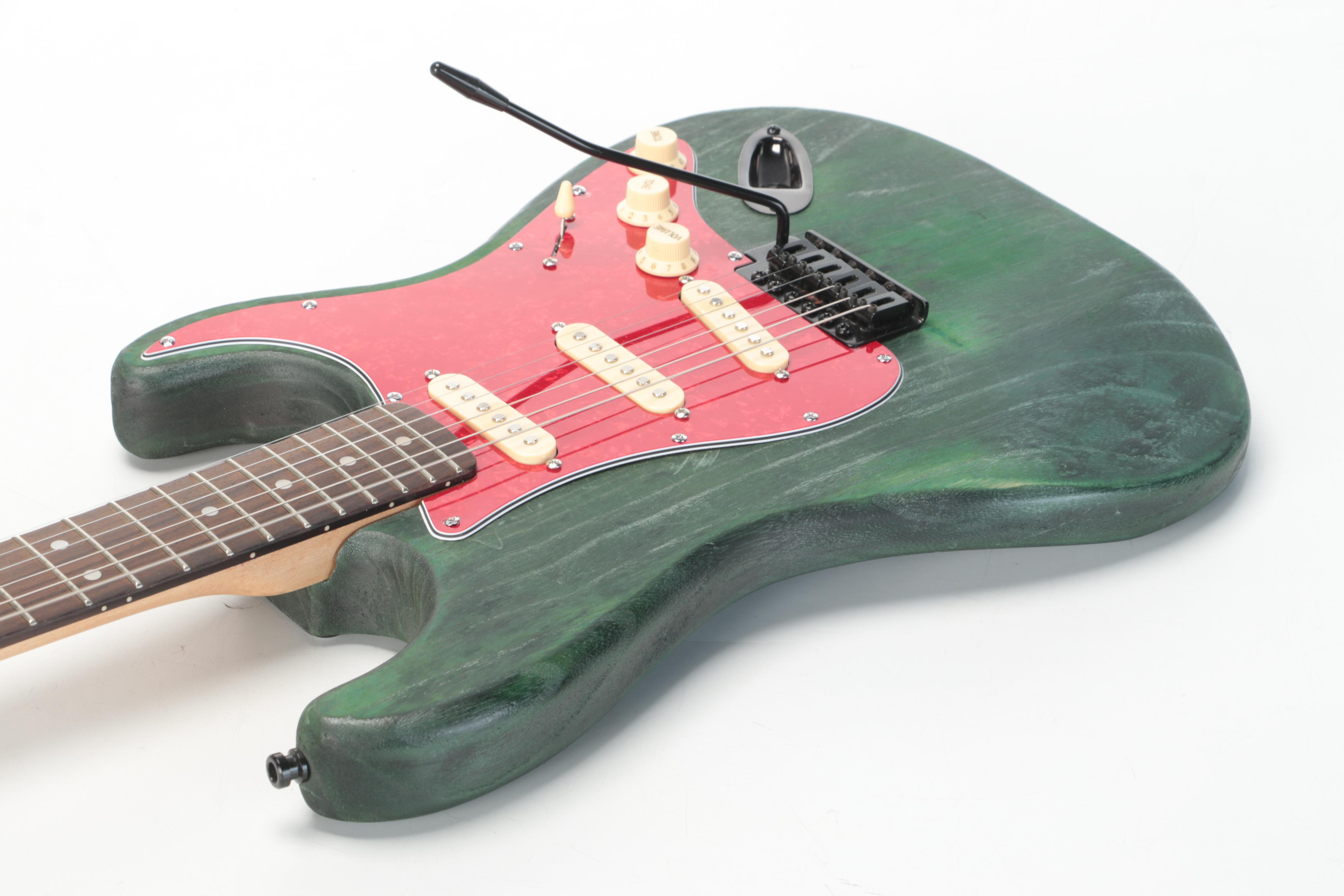 Solid Body Electric Guitar with Whammy Bar and Fender Stratocaster Neck