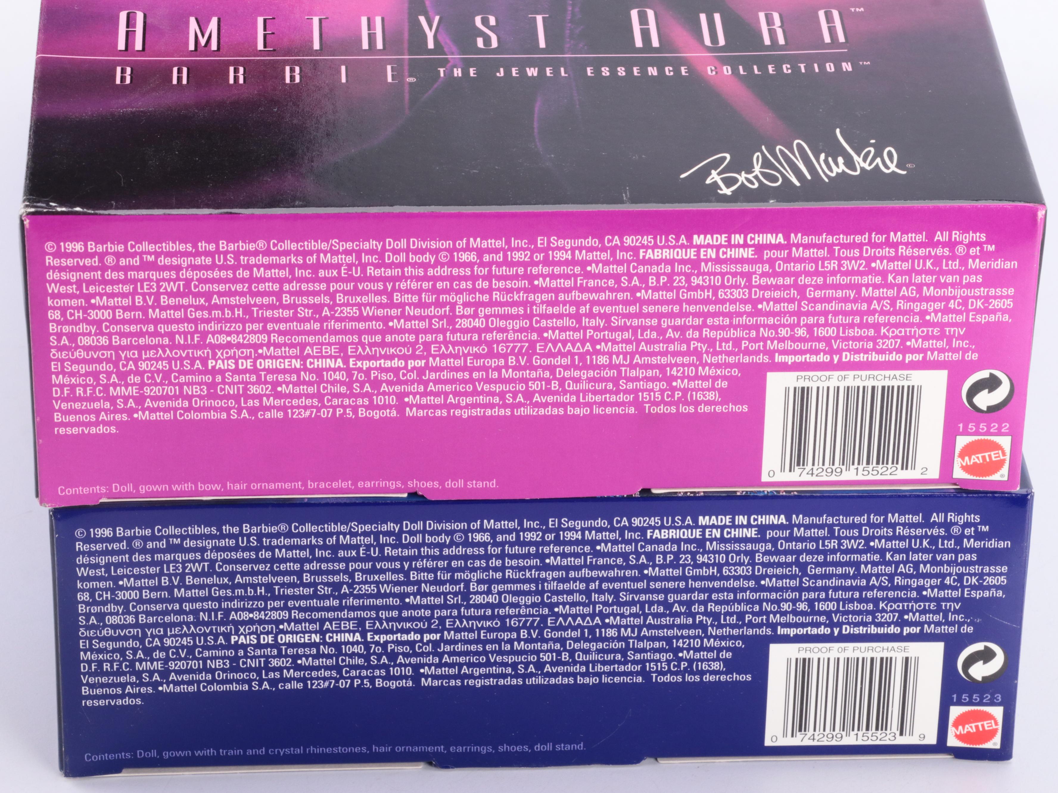 Bob Mackie for Mattel Barbie "Amethyst Aura," "Ruby Radiance," and More