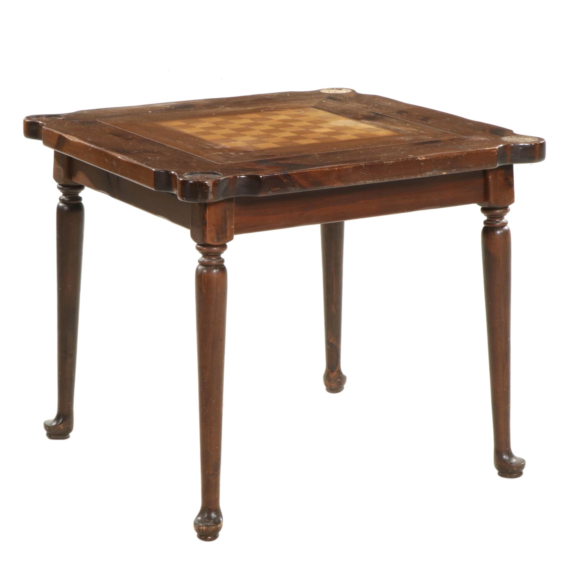 Ethan Allen American Colonial Style Pine Chess/Games Table