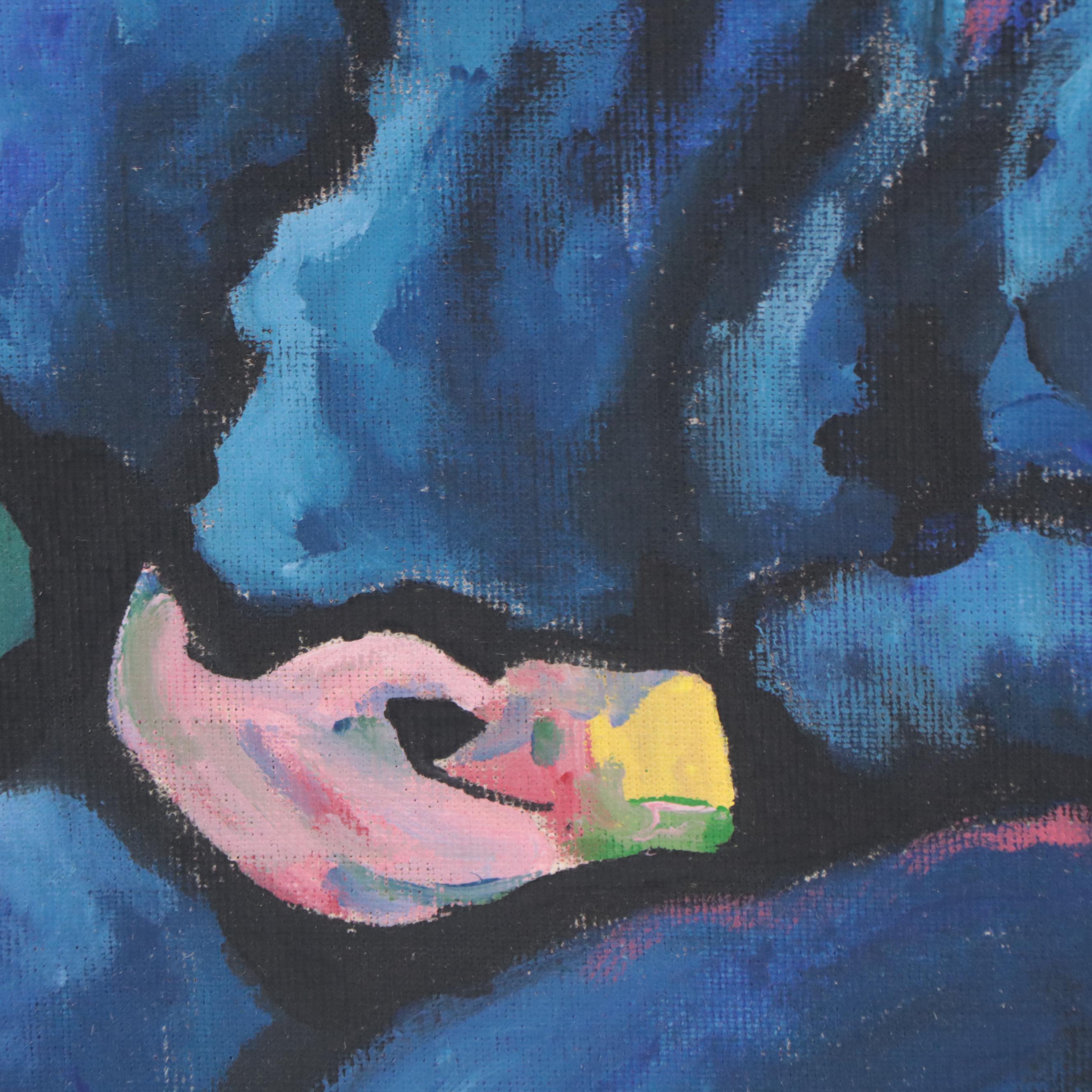 Acrylic Painting After Alexej Georgewitsch von Jawlensky "Nikita," 1995