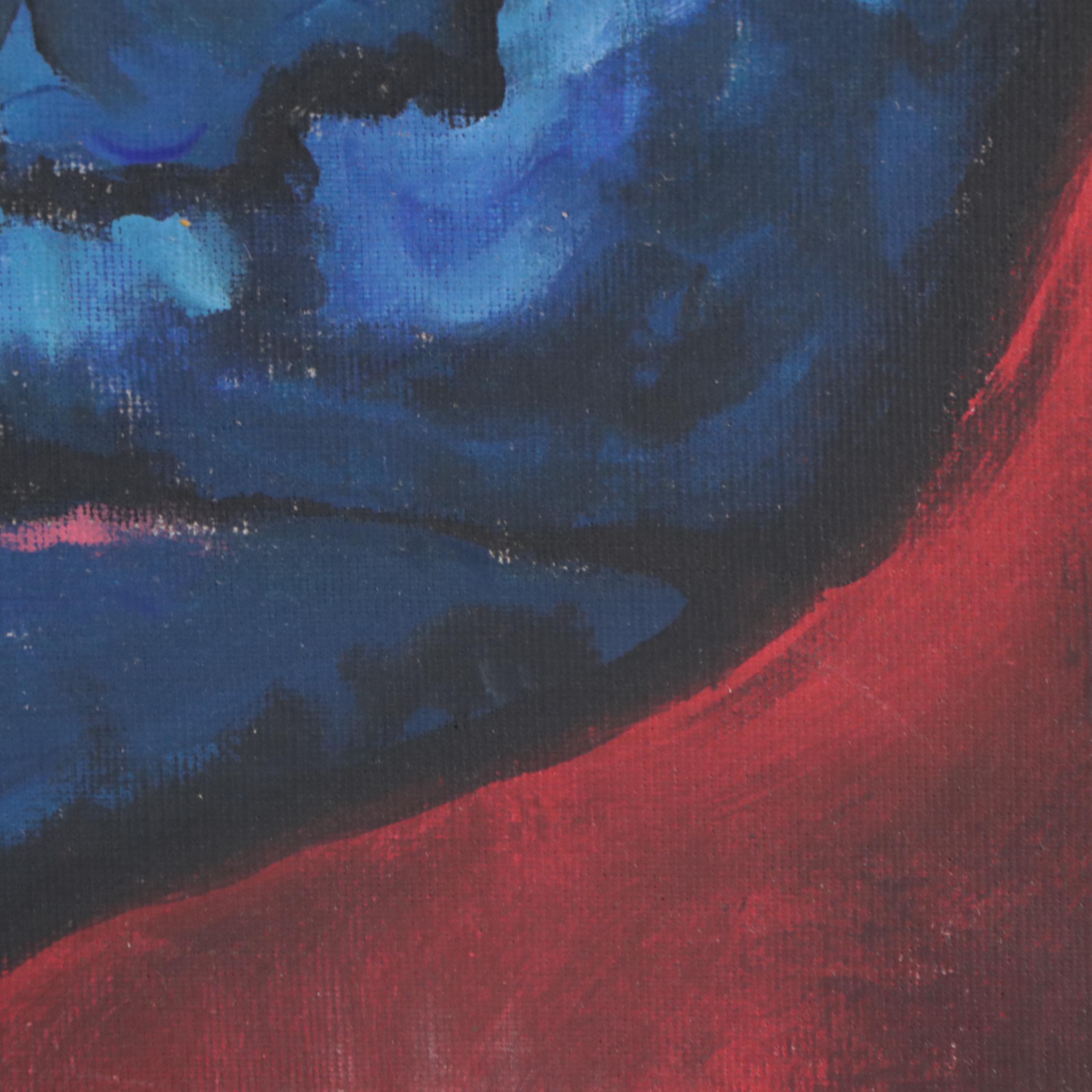 Acrylic Painting After Alexej Georgewitsch von Jawlensky "Nikita," 1995