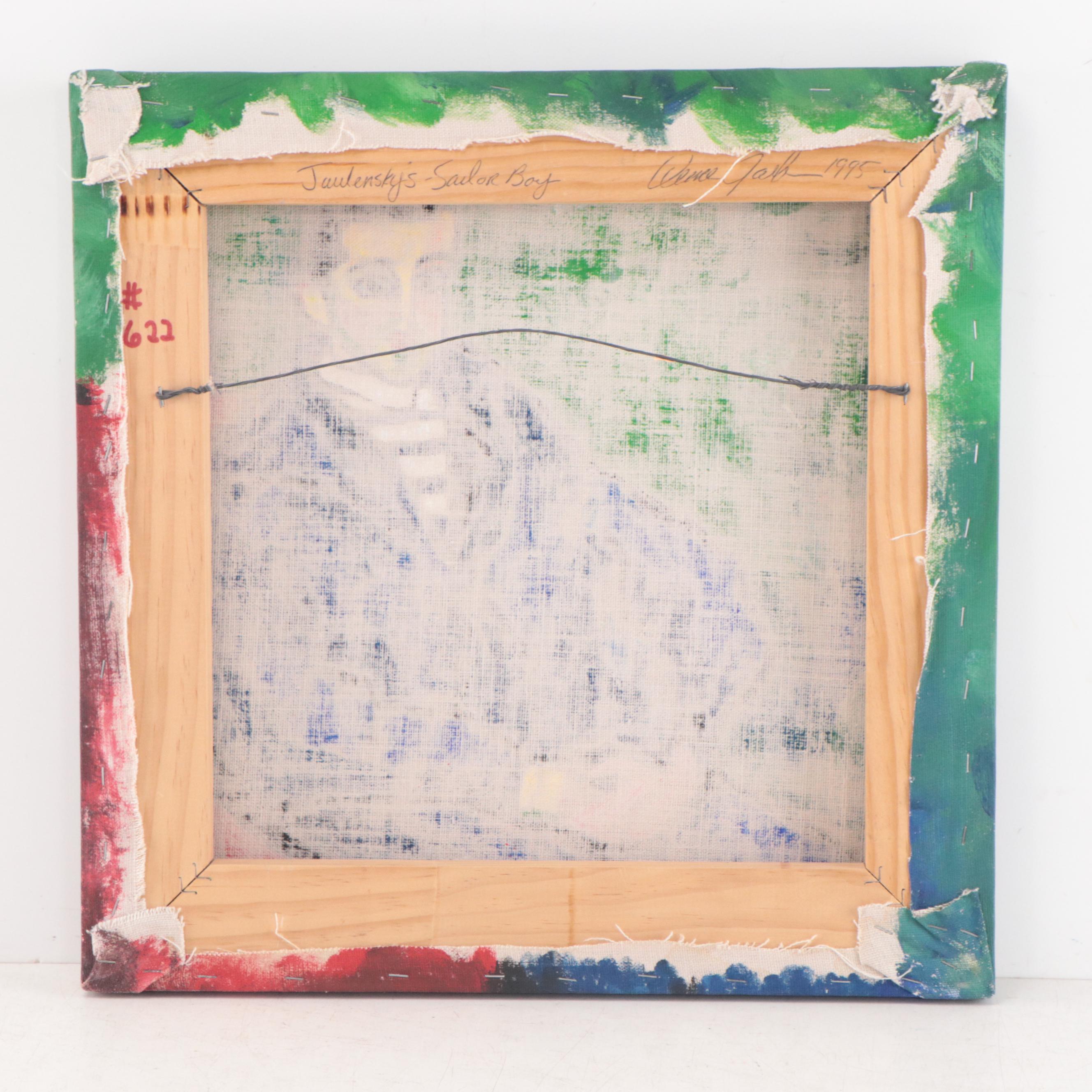 Acrylic Painting After Alexej Georgewitsch von Jawlensky "Nikita," 1995