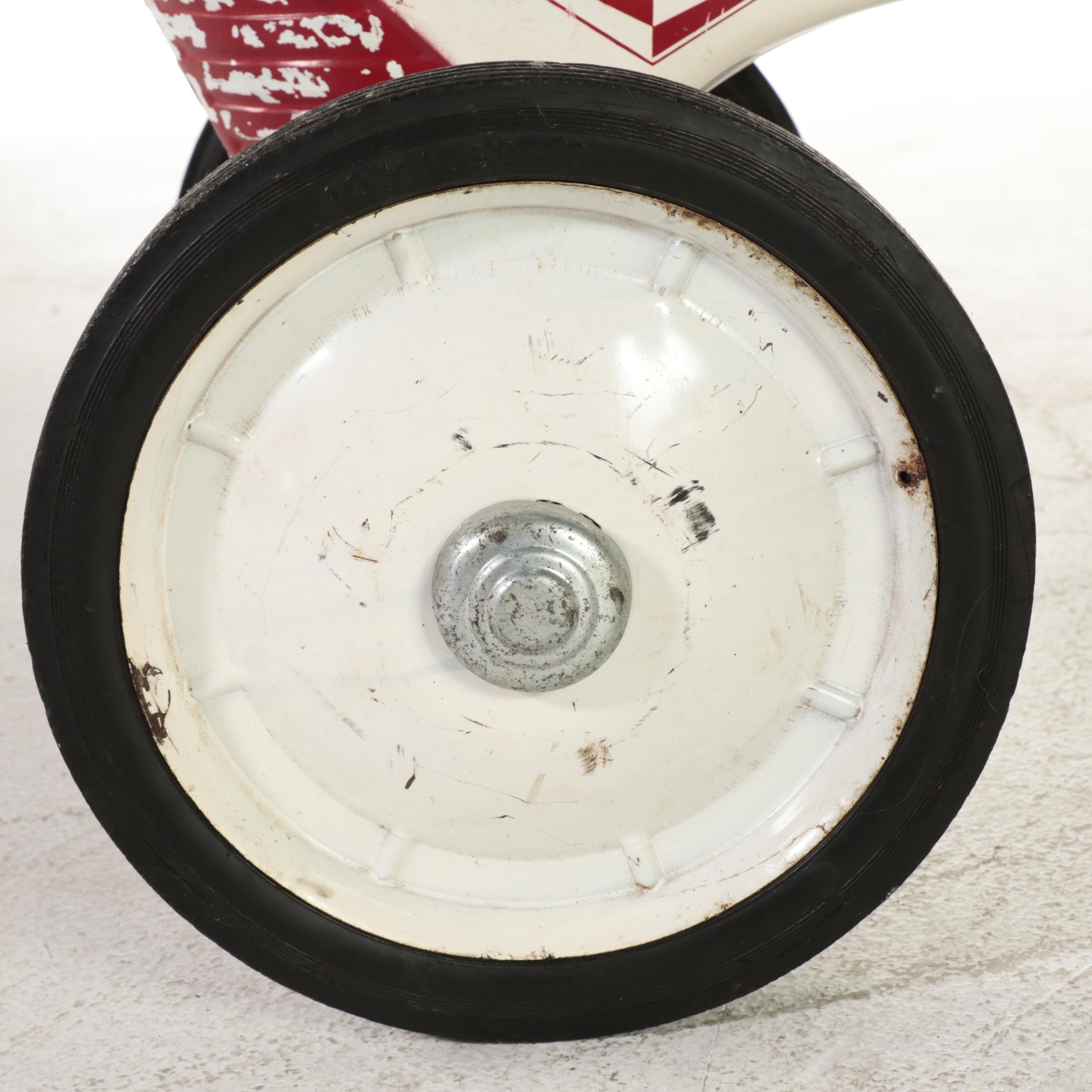 Jet Racer Ride-On Toy with Two Red Plastic Sleds, Mid to Late 20th Century