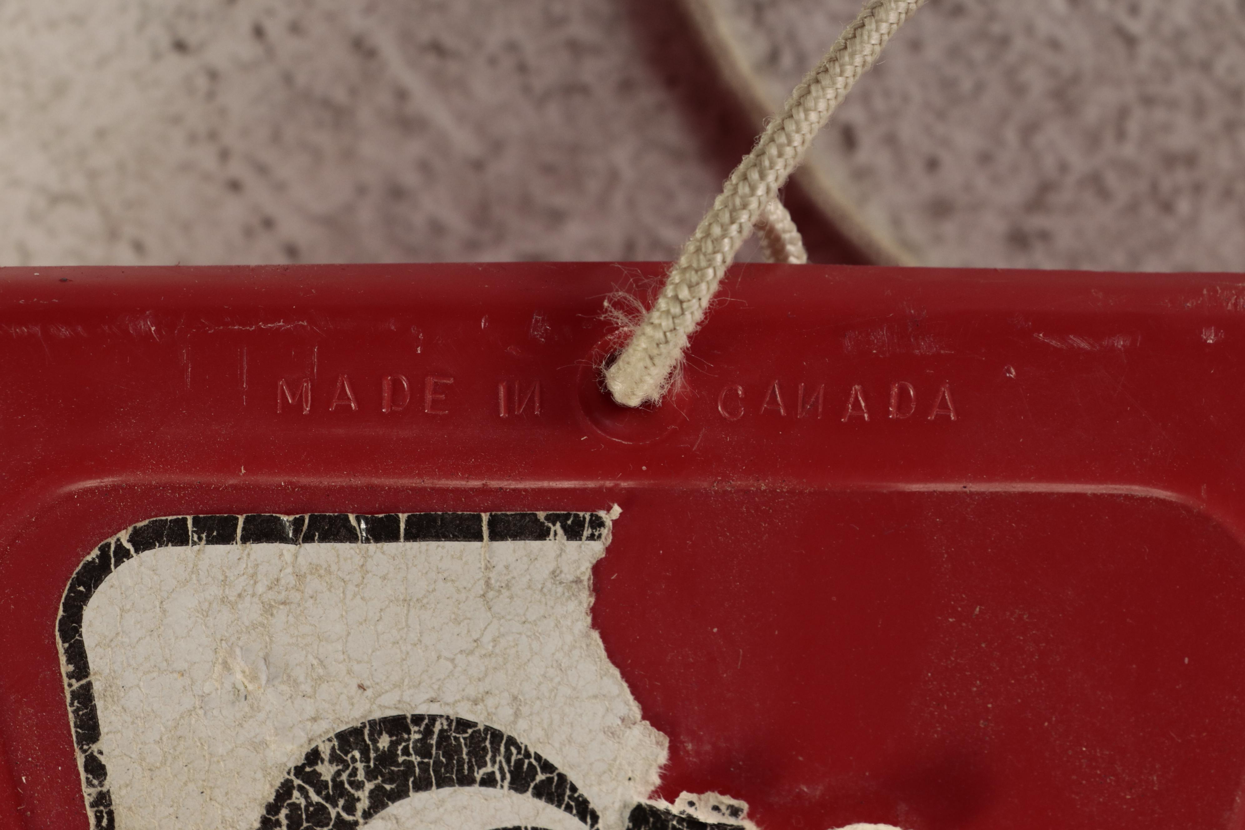 Jet Racer Ride-On Toy with Two Red Plastic Sleds, Mid to Late 20th Century