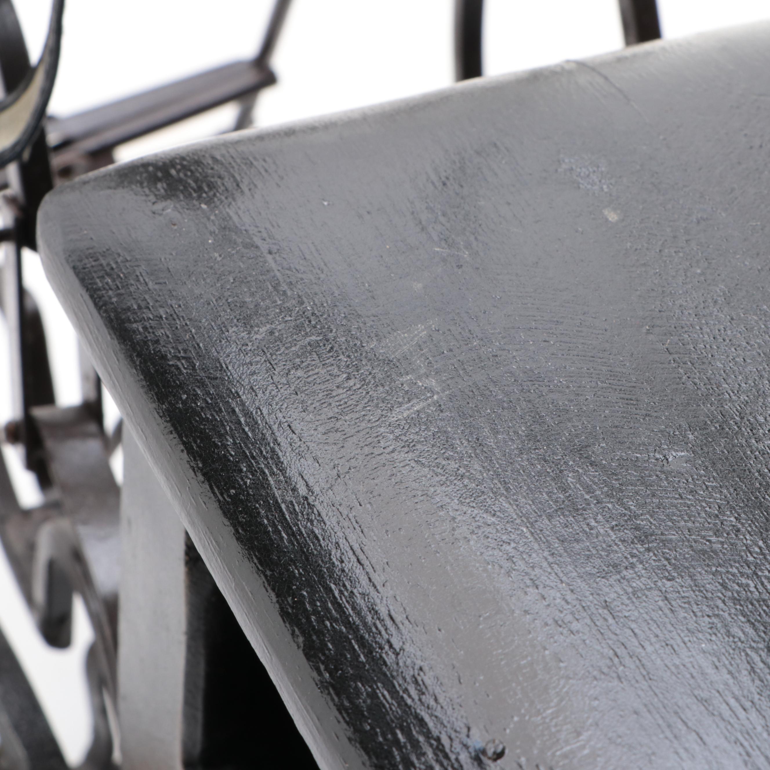 Wood and Metal English Royal Coach Model with Toy Horse Harness