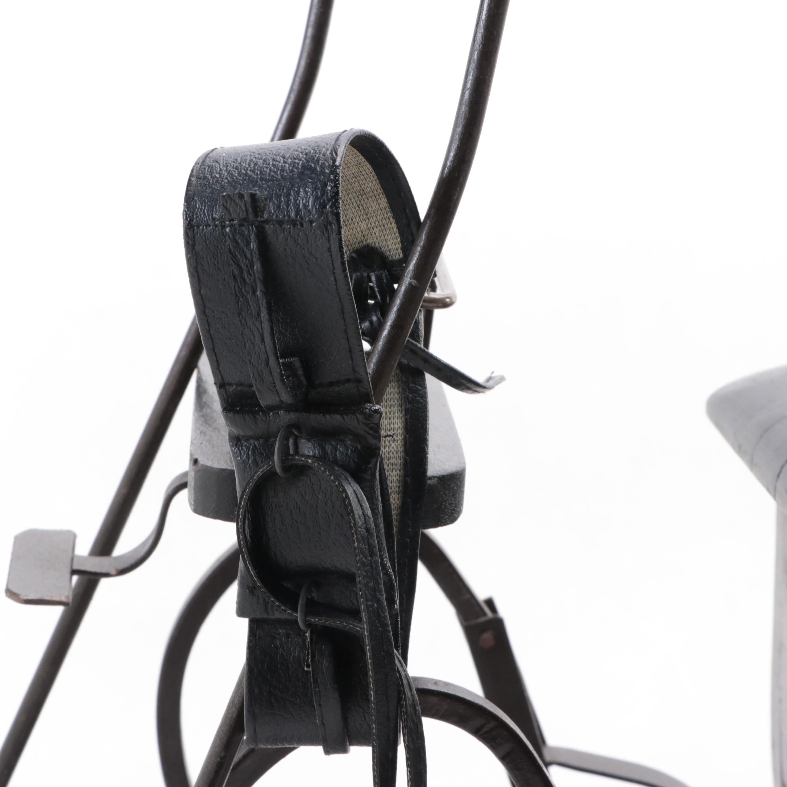 Wood and Metal English Royal Coach Model with Toy Horse Harness