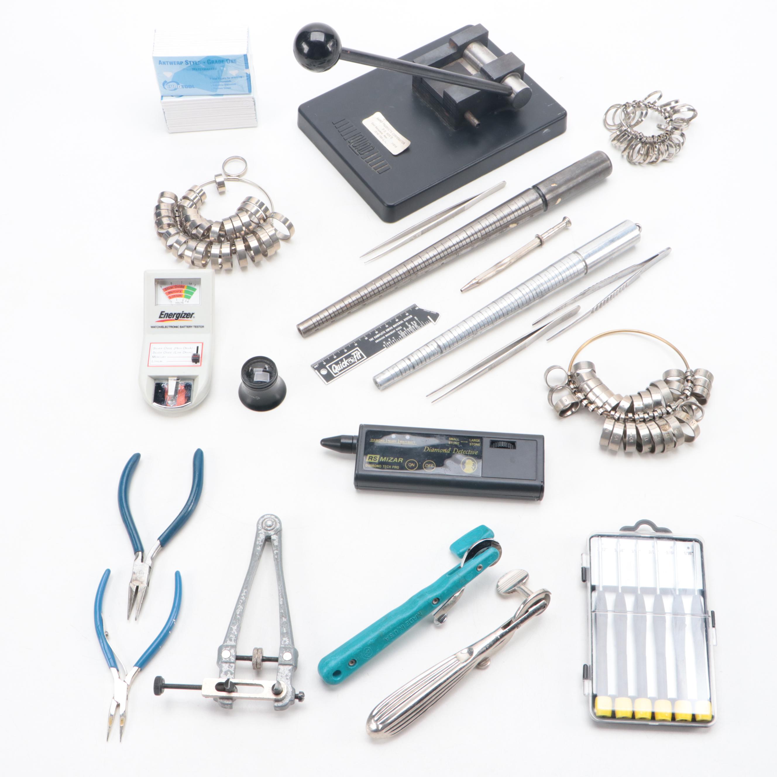 Quad Mesh Watch Band Cutting Tool with RS Mizar Diamond Tester and More