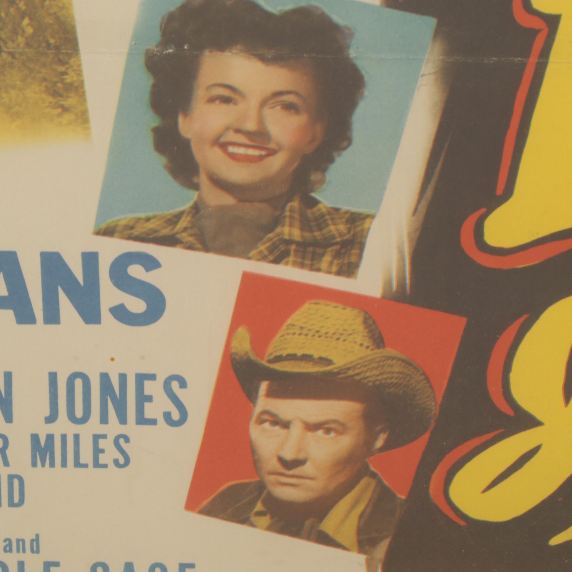 Western Collotype Film Posters and Halftone Actor Headshots, Mid-20th Century