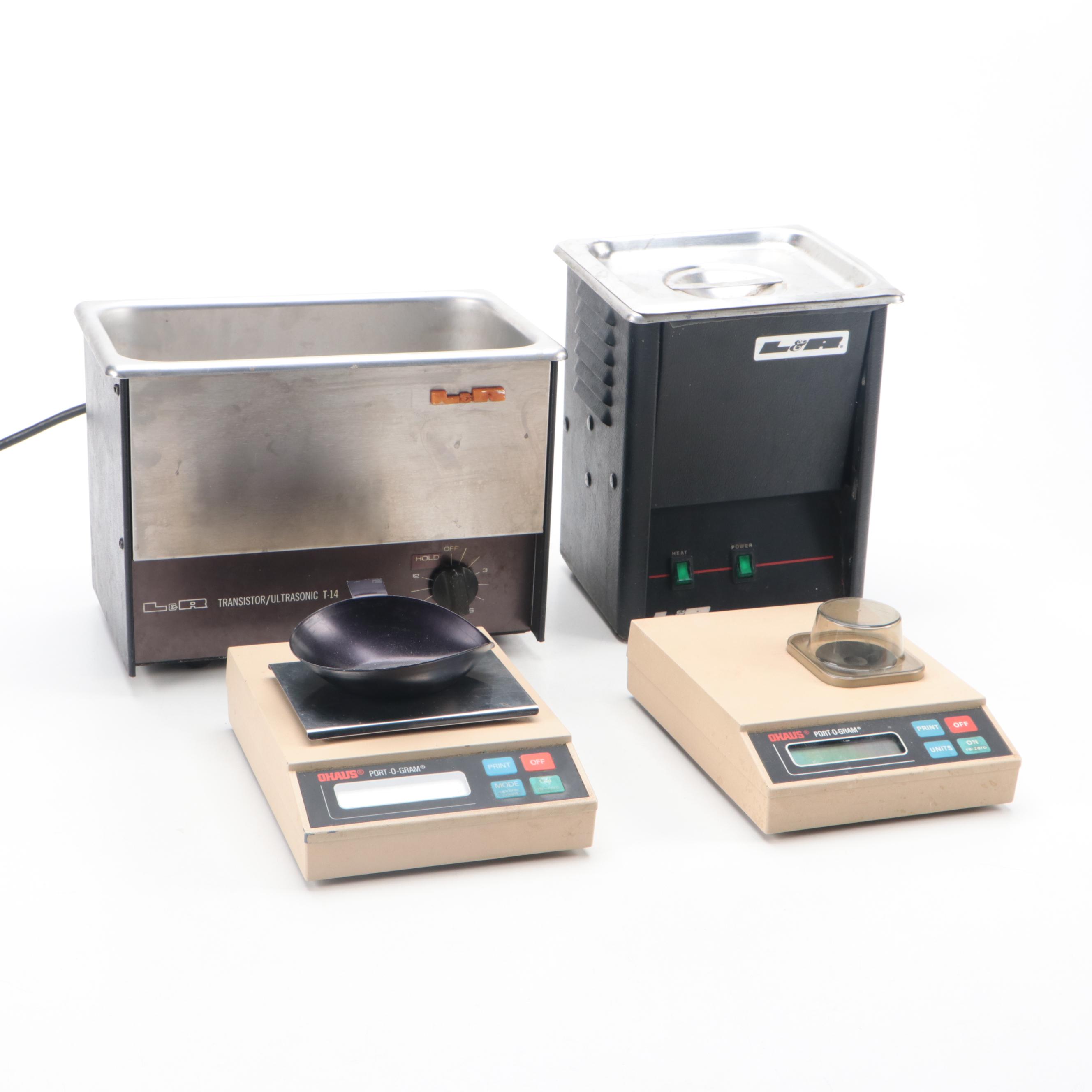 Ohaus Scale Corporation Port-O-Gram Scales with LR Ultrasonic Cleaners