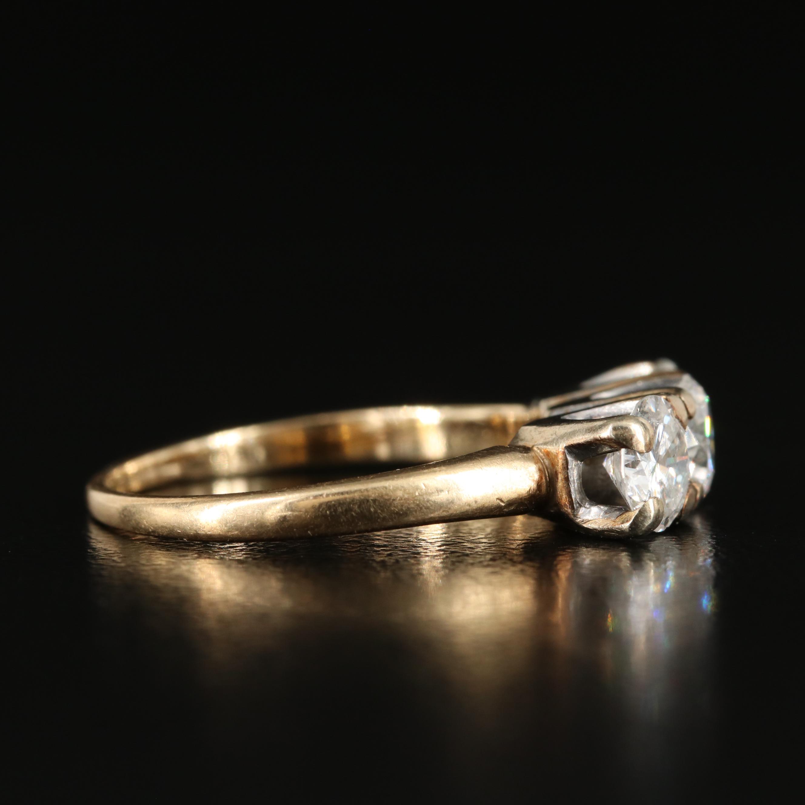 14K Diamond Three Stone Ring