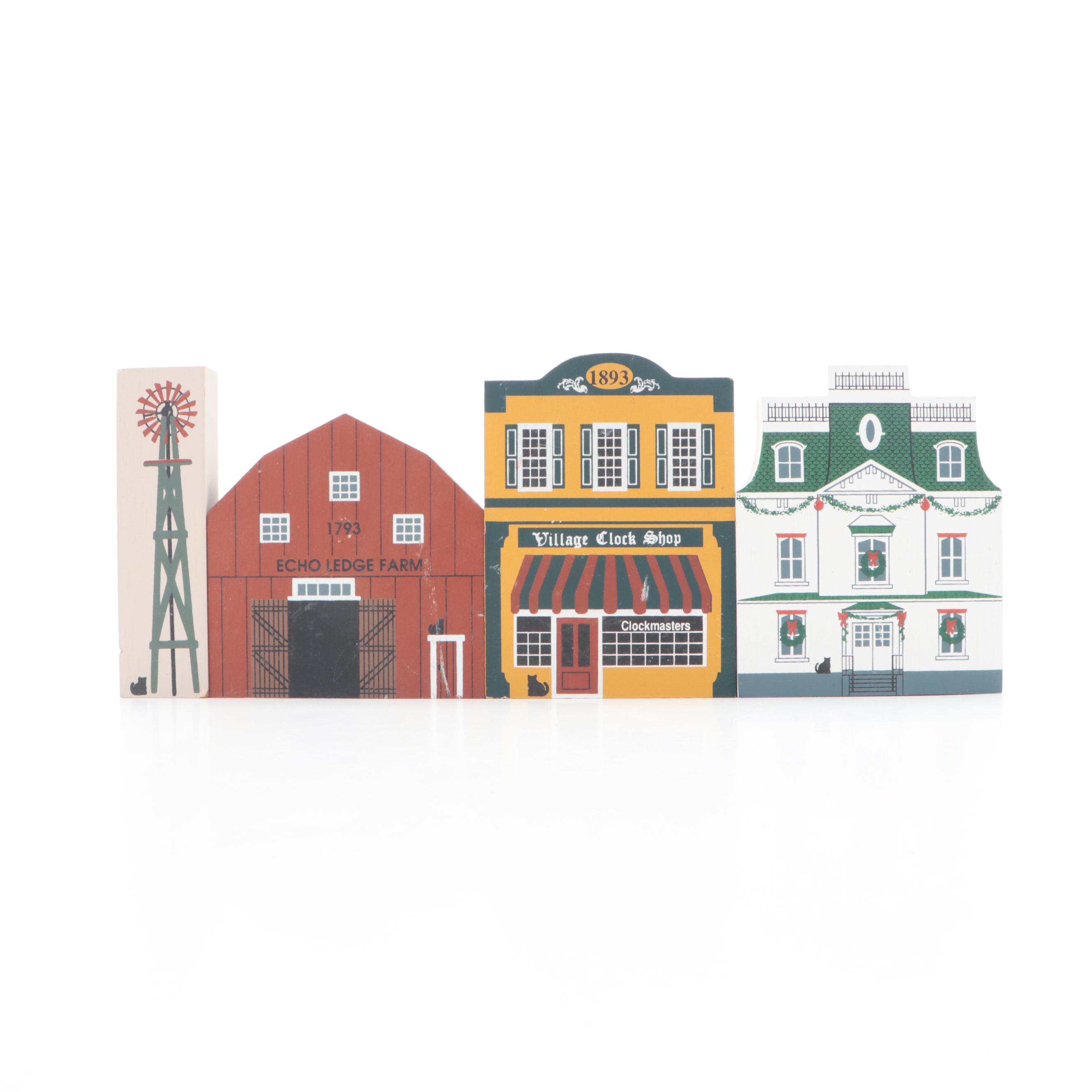 The Cat's Meow Wooden Buildings and Standees with Display Rack